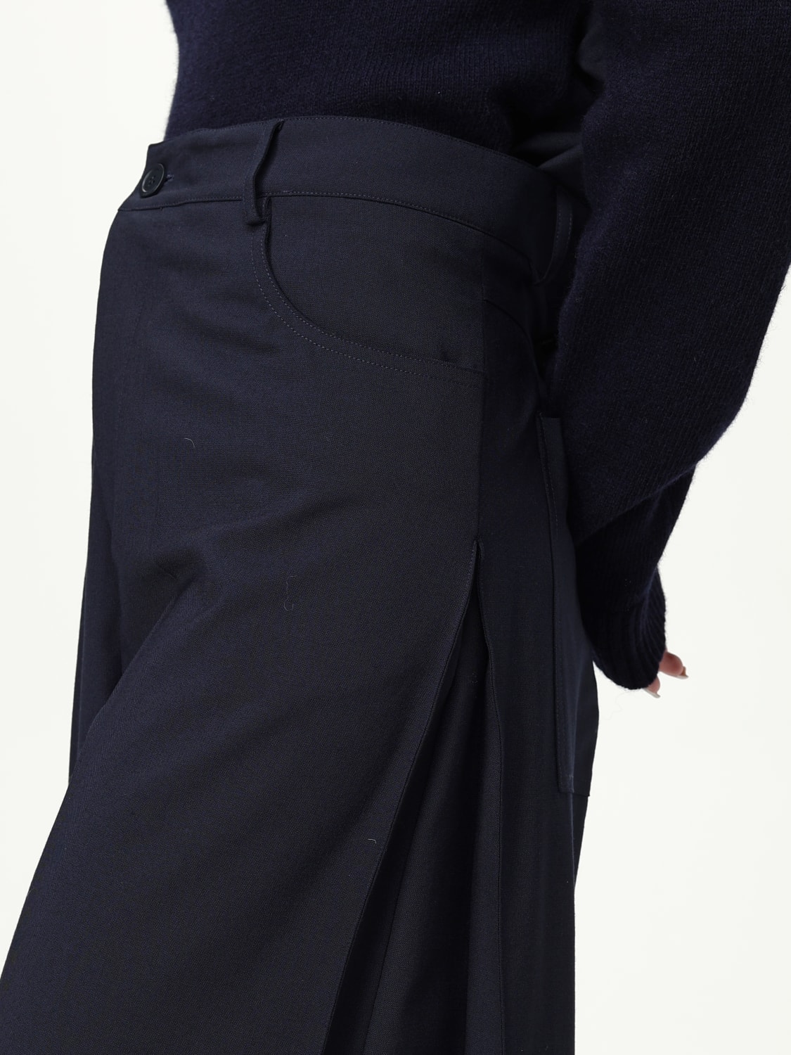 SEMICOUTURE PANTALONES: Pantalón mujer Semicouture, Azul Oscuro - Img 4