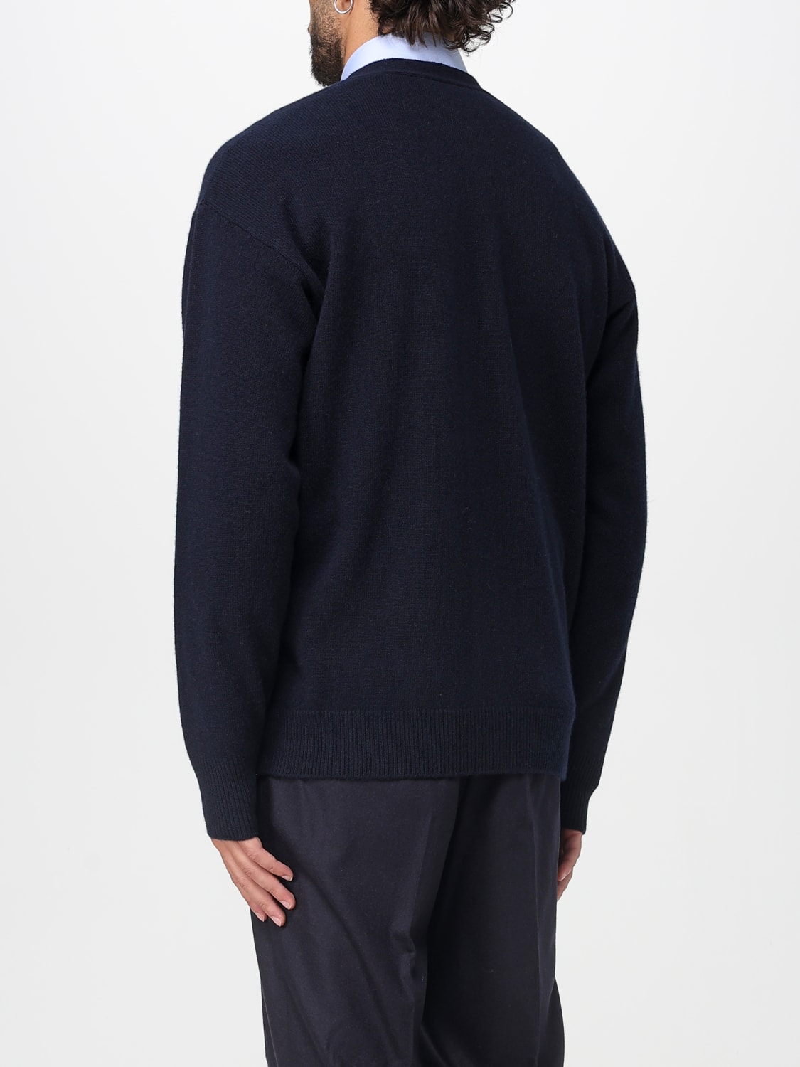 ROBERTO COLLINA SWEATER: Cardigan men Roberto Collina, Black - Img 2