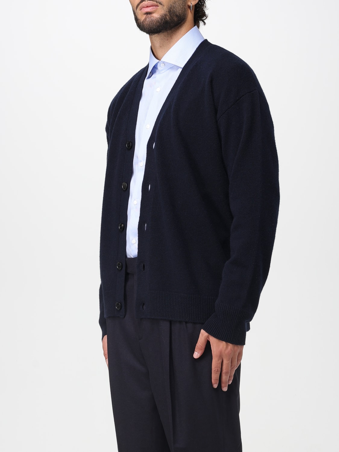 ROBERTO COLLINA SWEATER: Cardigan men Roberto Collina, Black - Img 3