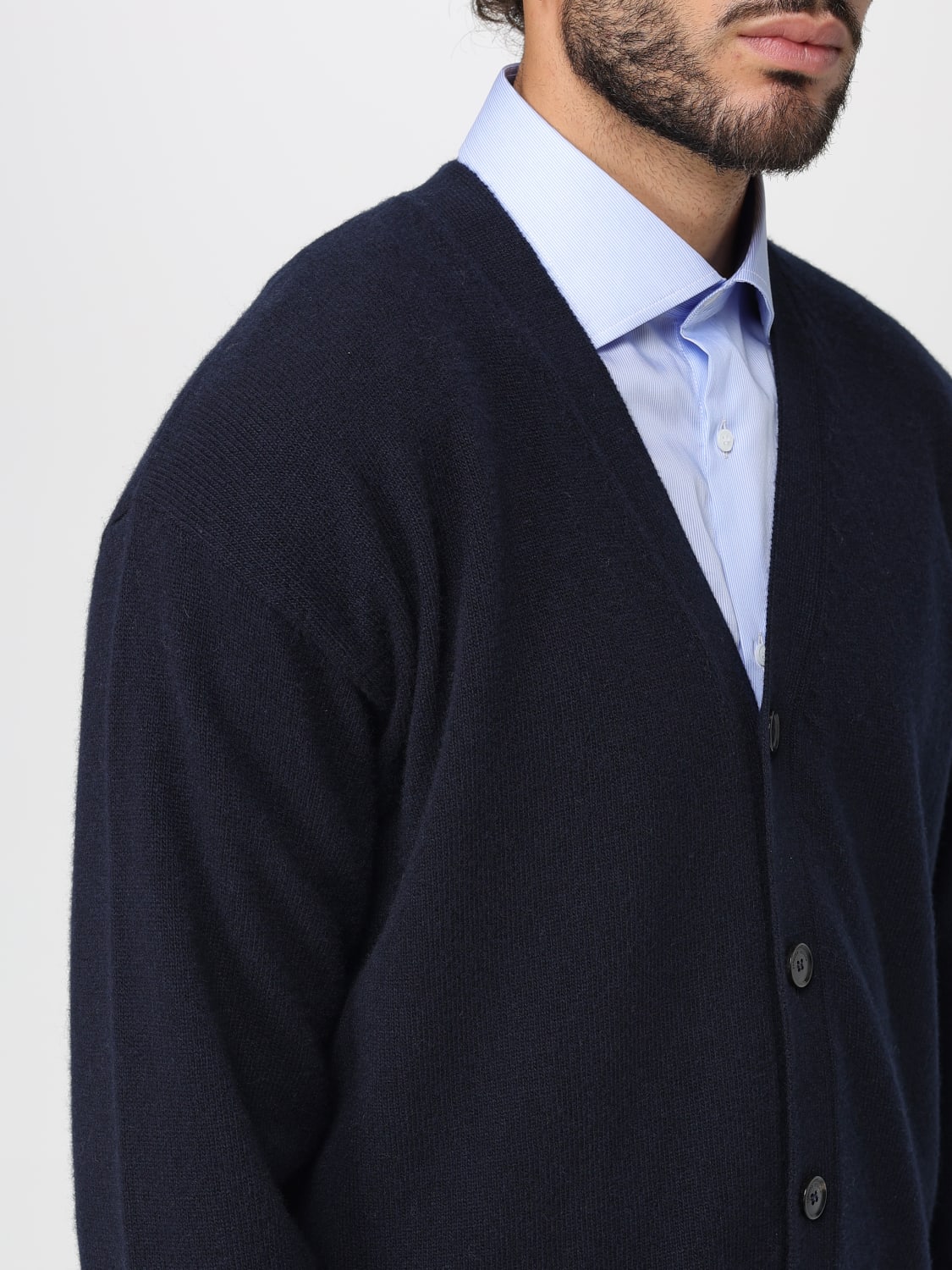 ROBERTO COLLINA SWEATER: Cardigan men Roberto Collina, Black - Img 4