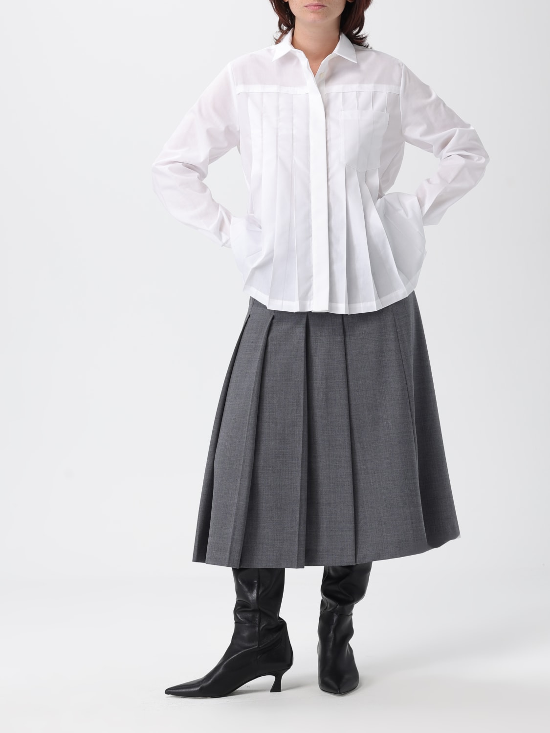SEMICOUTURE CAMISA: Camisa mujer Semicouture, Blanco - Img 2