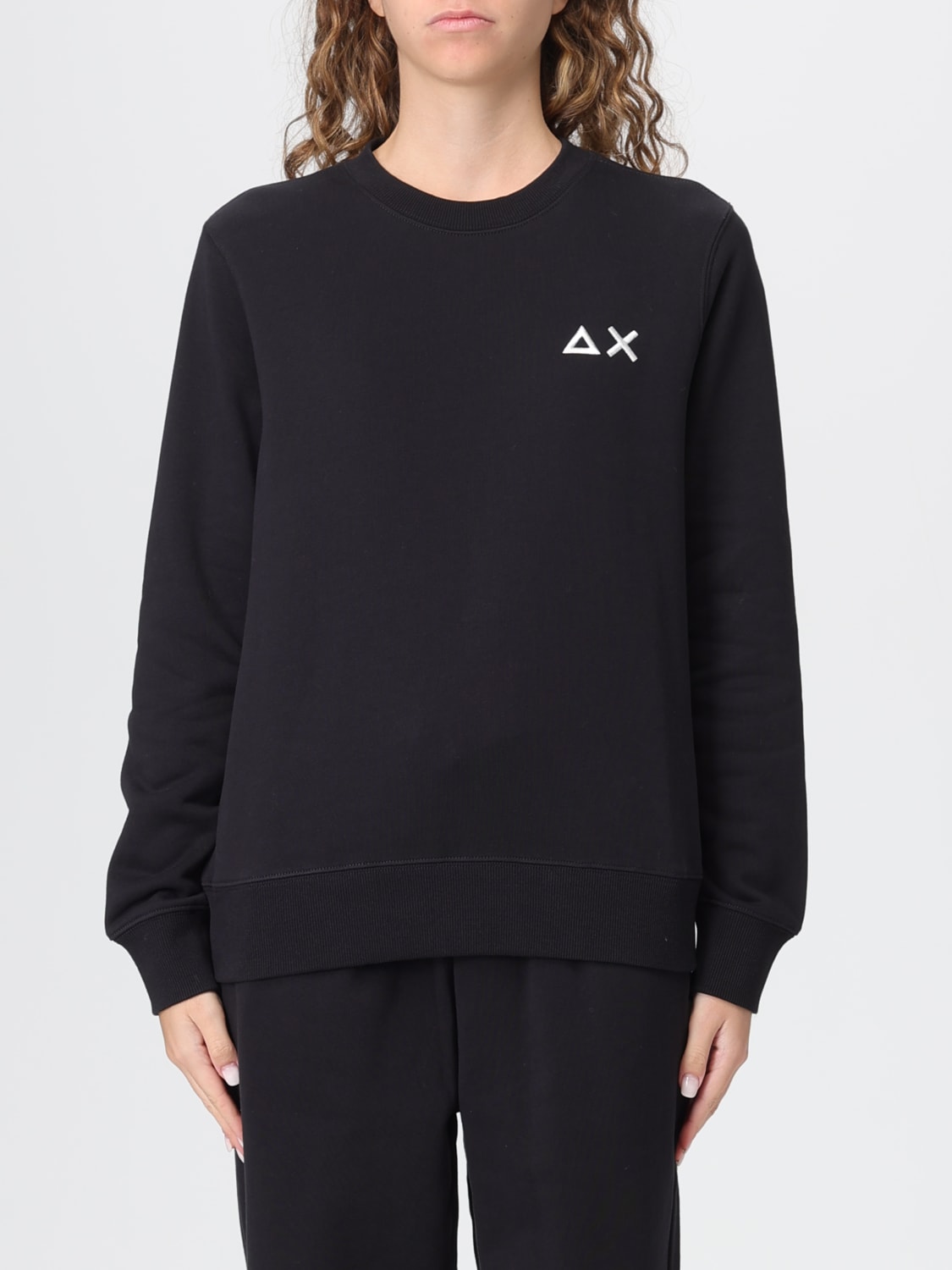 SUN68 FELPA: Felpa basic SUN68 in cotone , Nero - Img 1