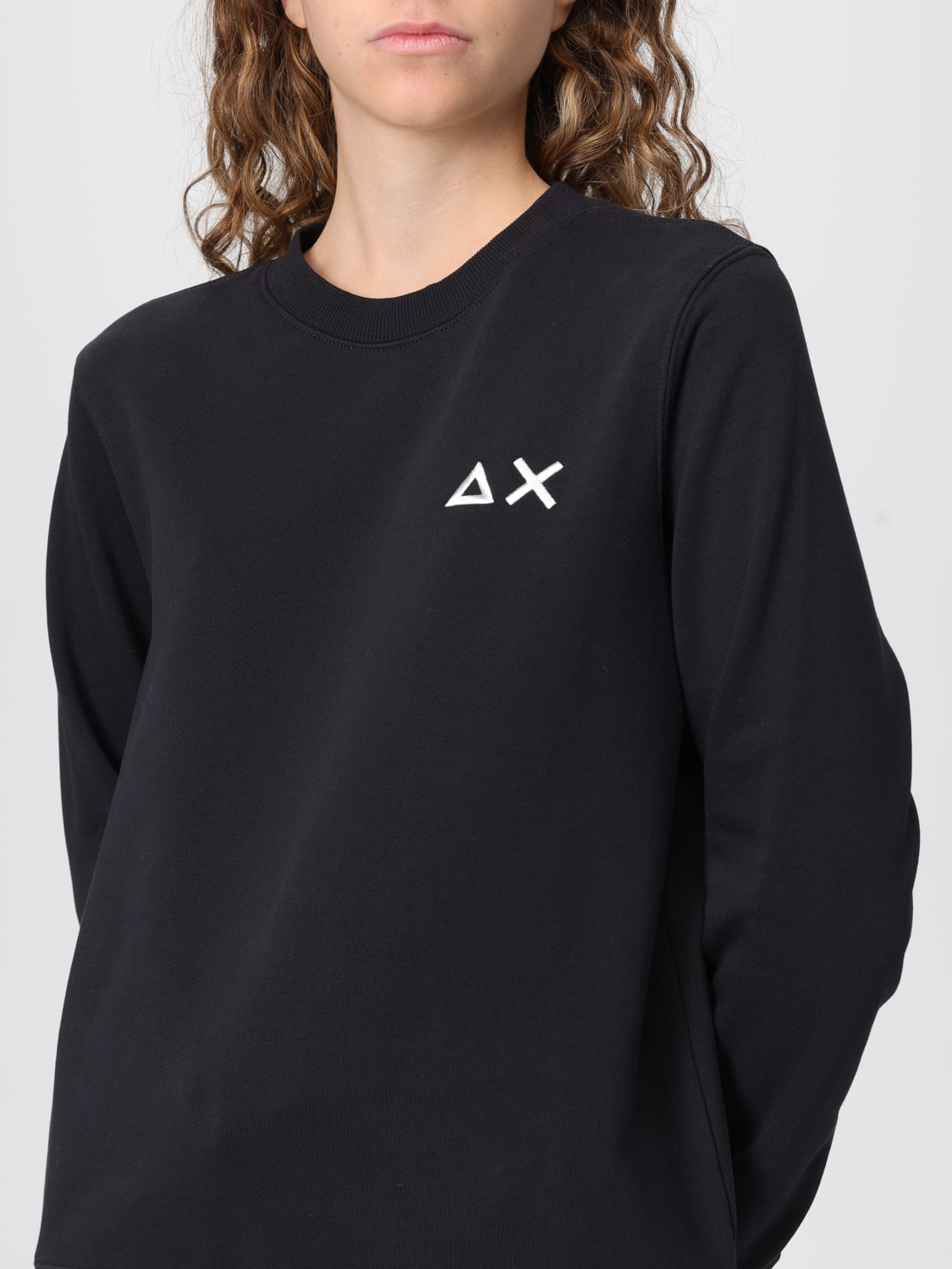 SUN68 FELPA: Felpa basic SUN68 in cotone , Nero - Img 3