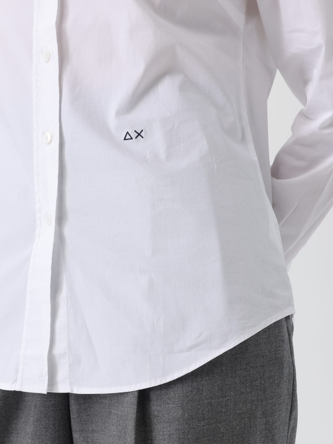 SUN68 CAMICIA: Camicia SUN68 in cotone con logo , Beige - Img 3