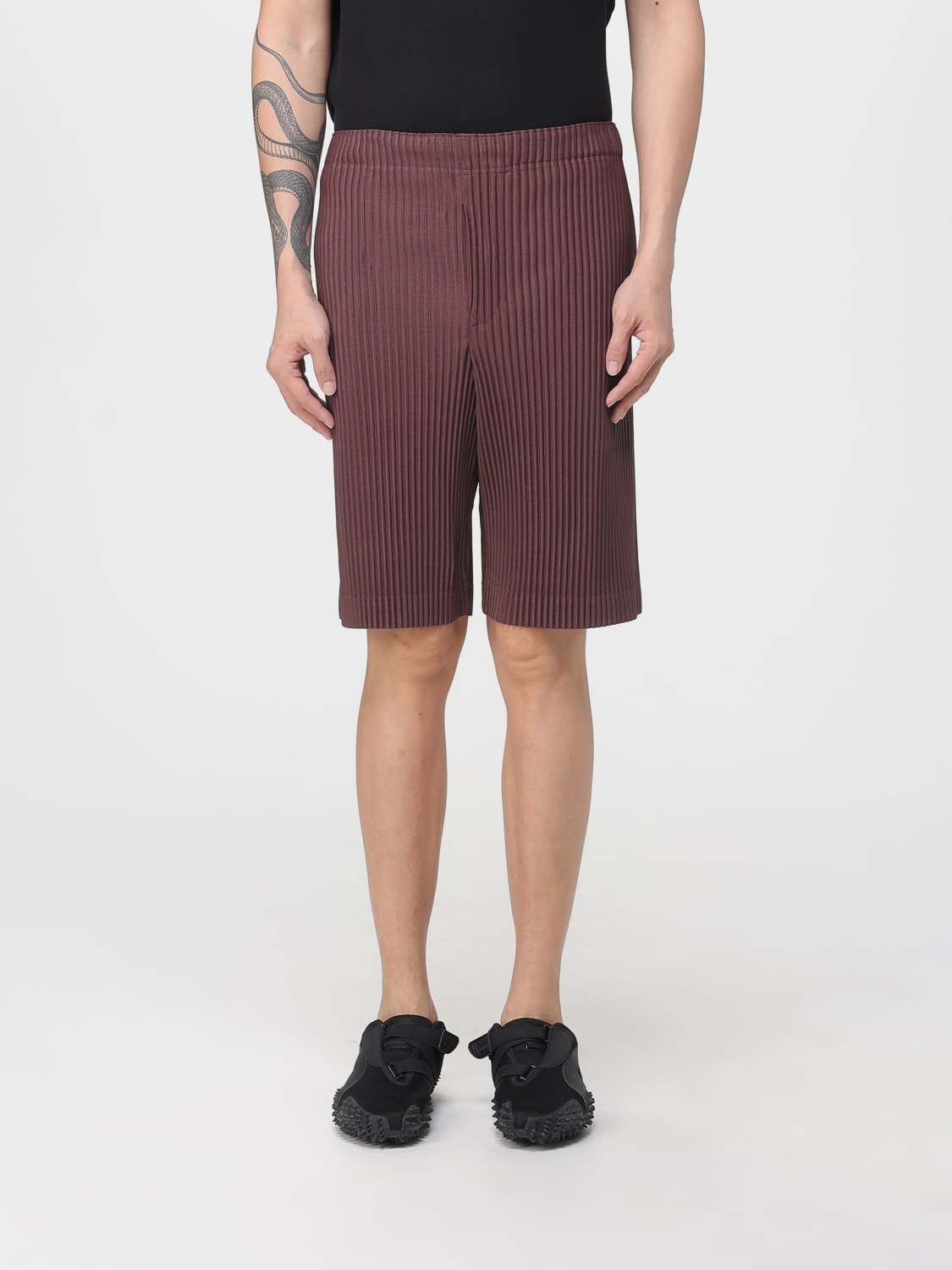 HOMME PLISSE' ISSEY MIYAKE SHORTS: Short men Homme Plisse' Issey Miyake, Brown - Img 1