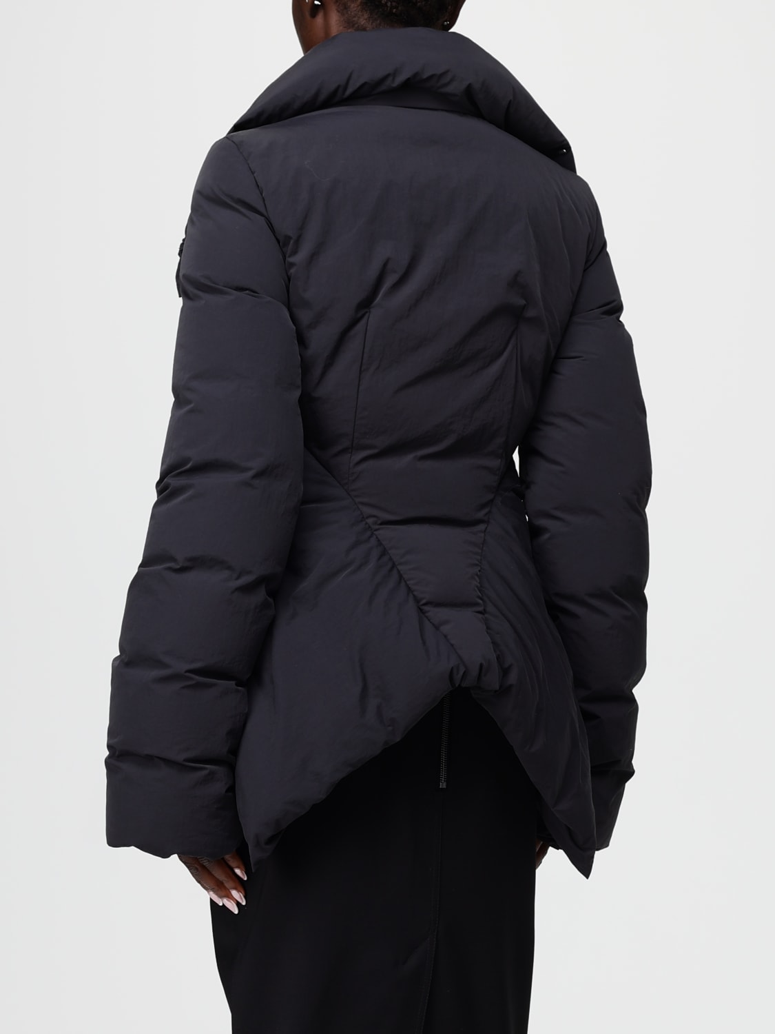 RICK OWENS GIACCA: Piumino imbottito a collo alto Rick Owens, Nero - Img 2