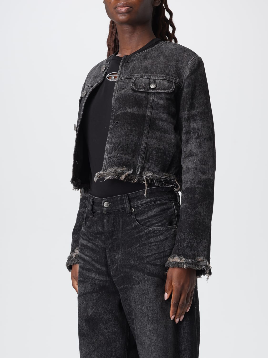 DIESEL JACKET: Jacket woman Diesel, Beige - Img 4