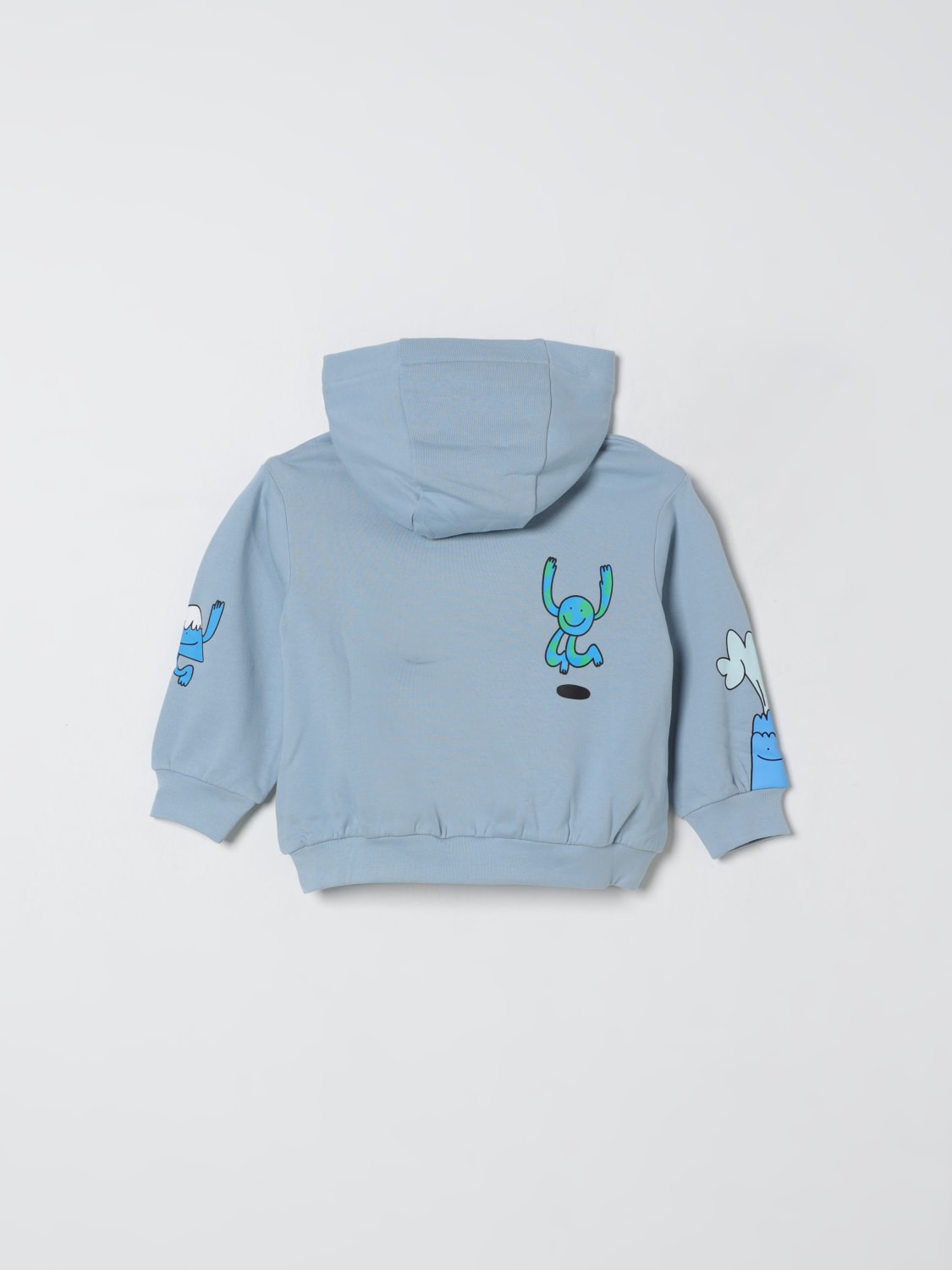 STELLA MCCARTNEY KIDS MAGLIA: Felpa con cappuccio Stella McCartney Kids in cotone , Blue - Img 2