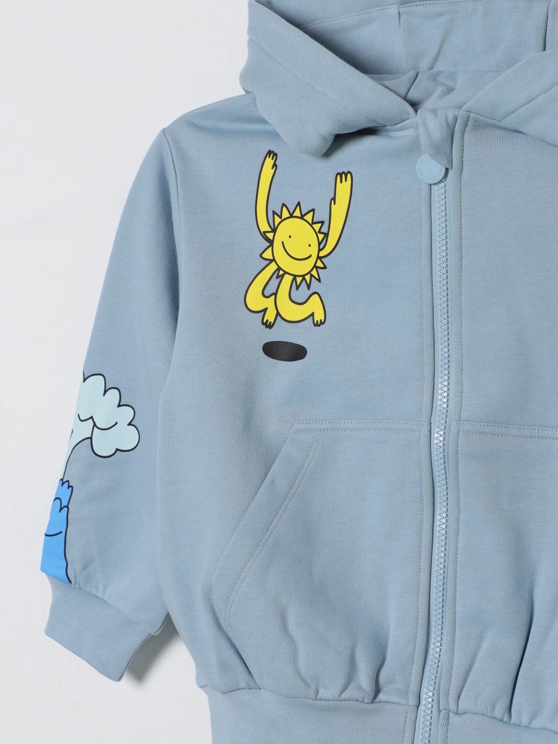 STELLA MCCARTNEY KIDS MAGLIA: Felpa con cappuccio Stella McCartney Kids in cotone , Blue - Img 3