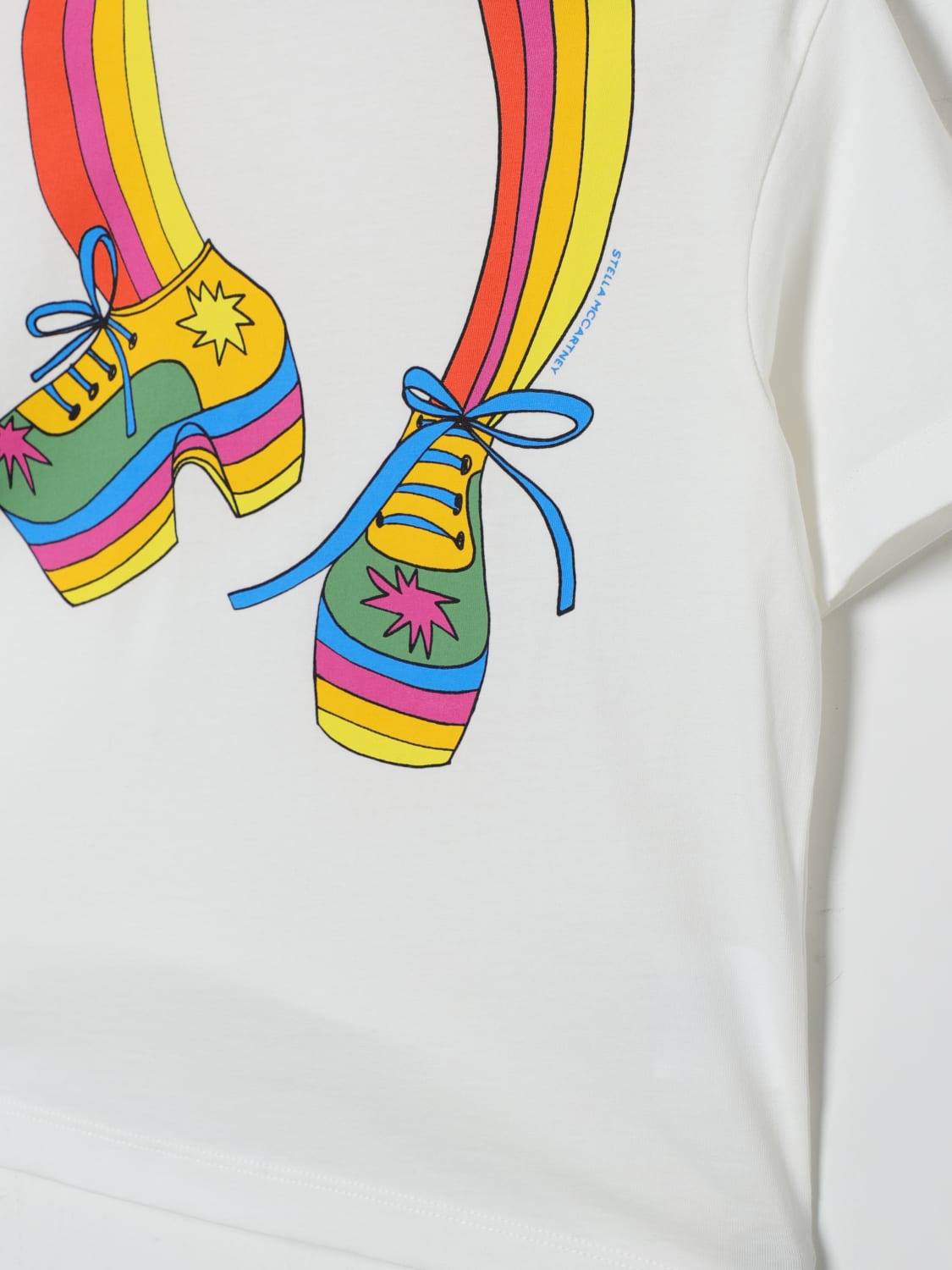 STELLA MCCARTNEY KIDS T-SHIRT: Polo enfant Stella McCartney Kids, Jaune Crème - Img 3