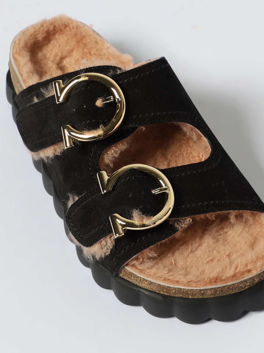 FERRAGAMO HEELED SANDAL: Flat sandals woman Ferragamo, Black - Img 4