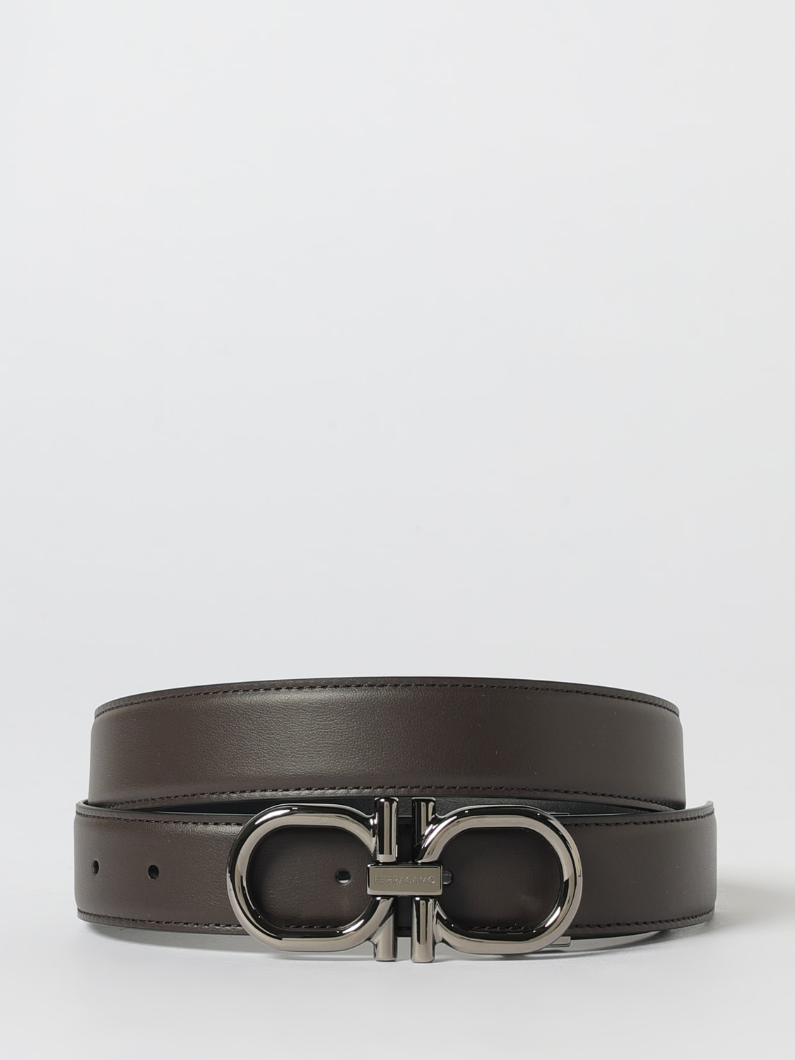 FERRAGAMO BELT: Belt men Ferragamo, Brown - Img 1