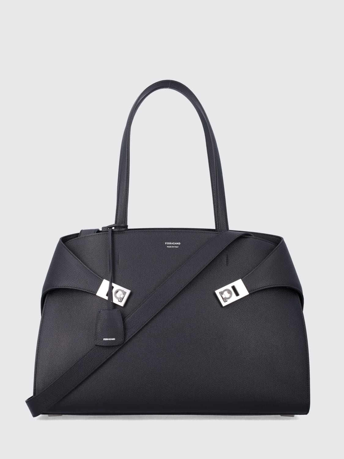 FERRAGAMO SCHULTERTASCHE: Umhängetasche damen Ferragamo, Schwarz - Img 1