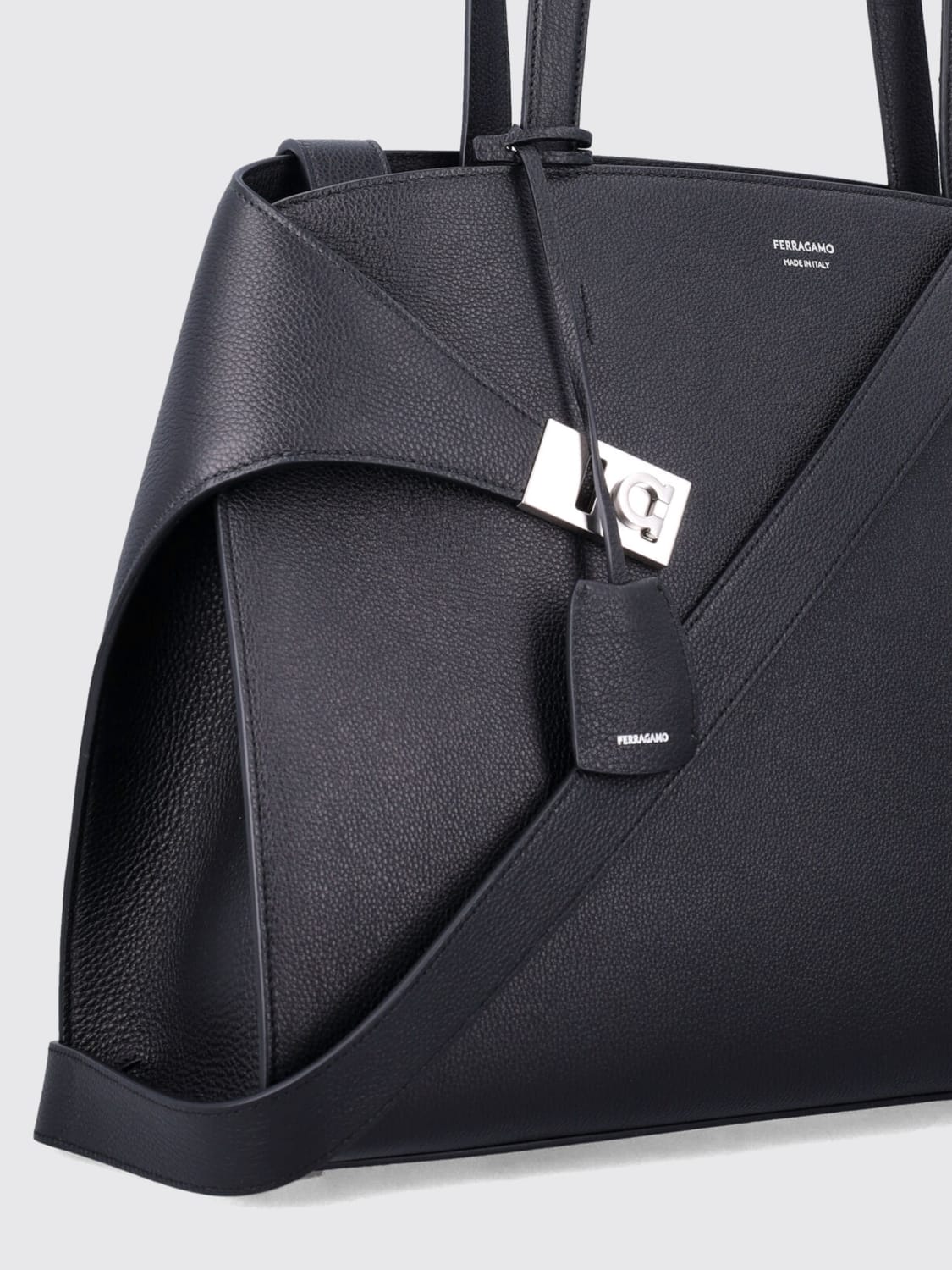 FERRAGAMO SCHULTERTASCHE: Umhängetasche damen Ferragamo, Schwarz - Img 3