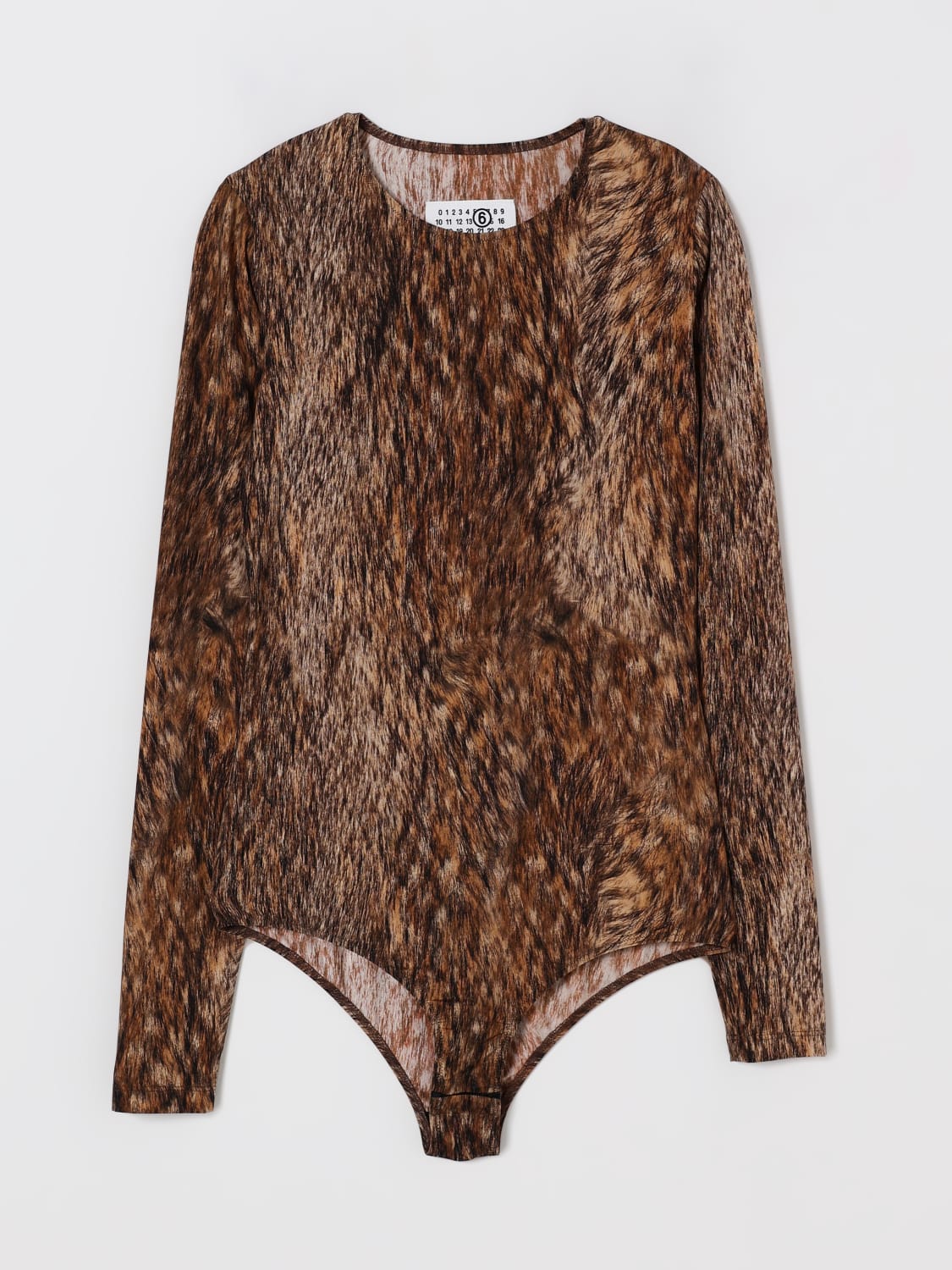 MM6 MAISON MARGIELA TOP: Bodysuit woman Mm6 Maison Margiela, Brown - Img 2