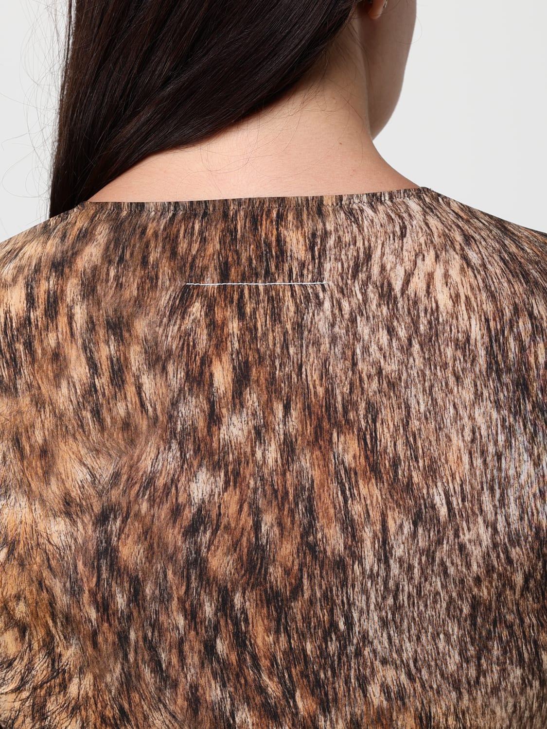 MM6 MAISON MARGIELA TOP: Bodysuit woman Mm6 Maison Margiela, Brown - Img 5