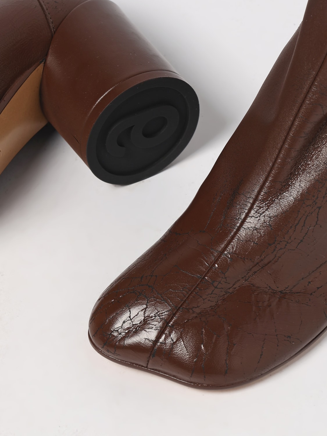 MM6 MAISON MARGIELA STIEFEL: Flache stiefeletten damen Mm6 Maison Margiela, Schwarz - Img 4