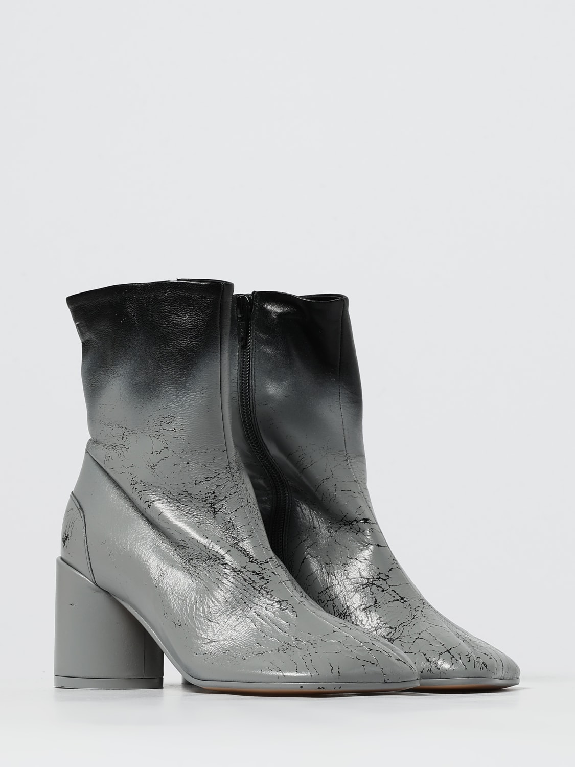 MM6 MAISON MARGIELA BOOTS: Flat ankle boots woman Mm6 Maison Margiela, Grey - Img 2