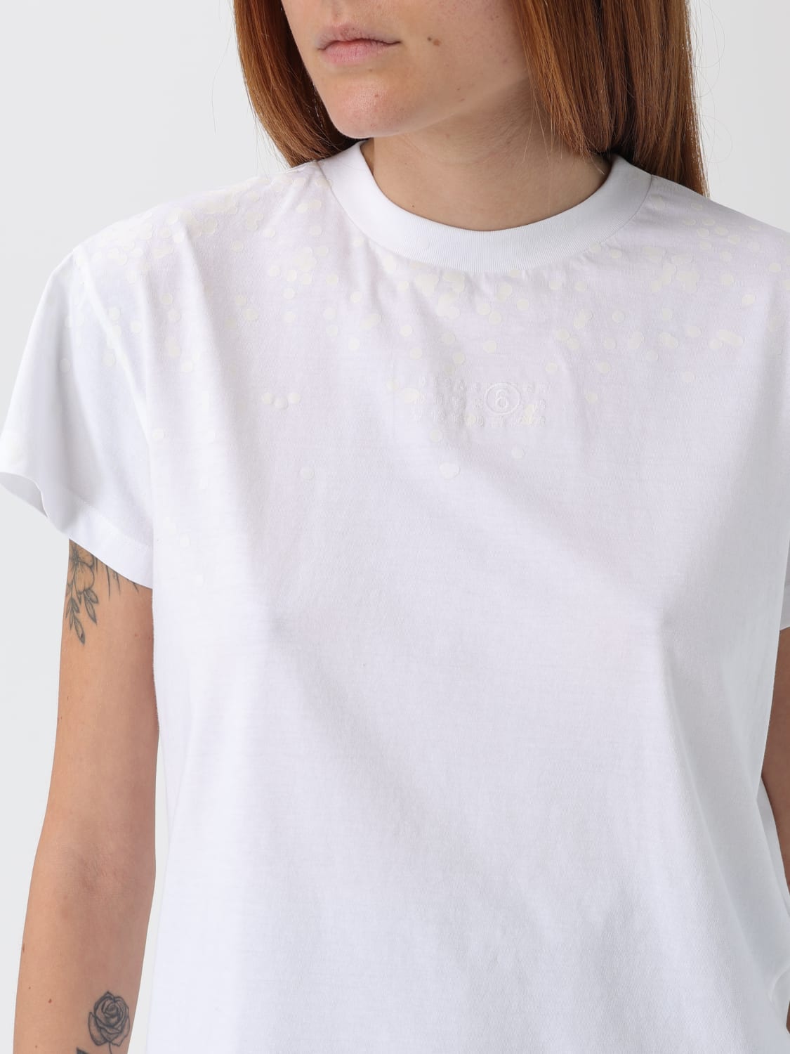 MM6 MAISON MARGIELA T-SHIRT: T-shirt woman Mm6 Maison Margiela, White - Img 4