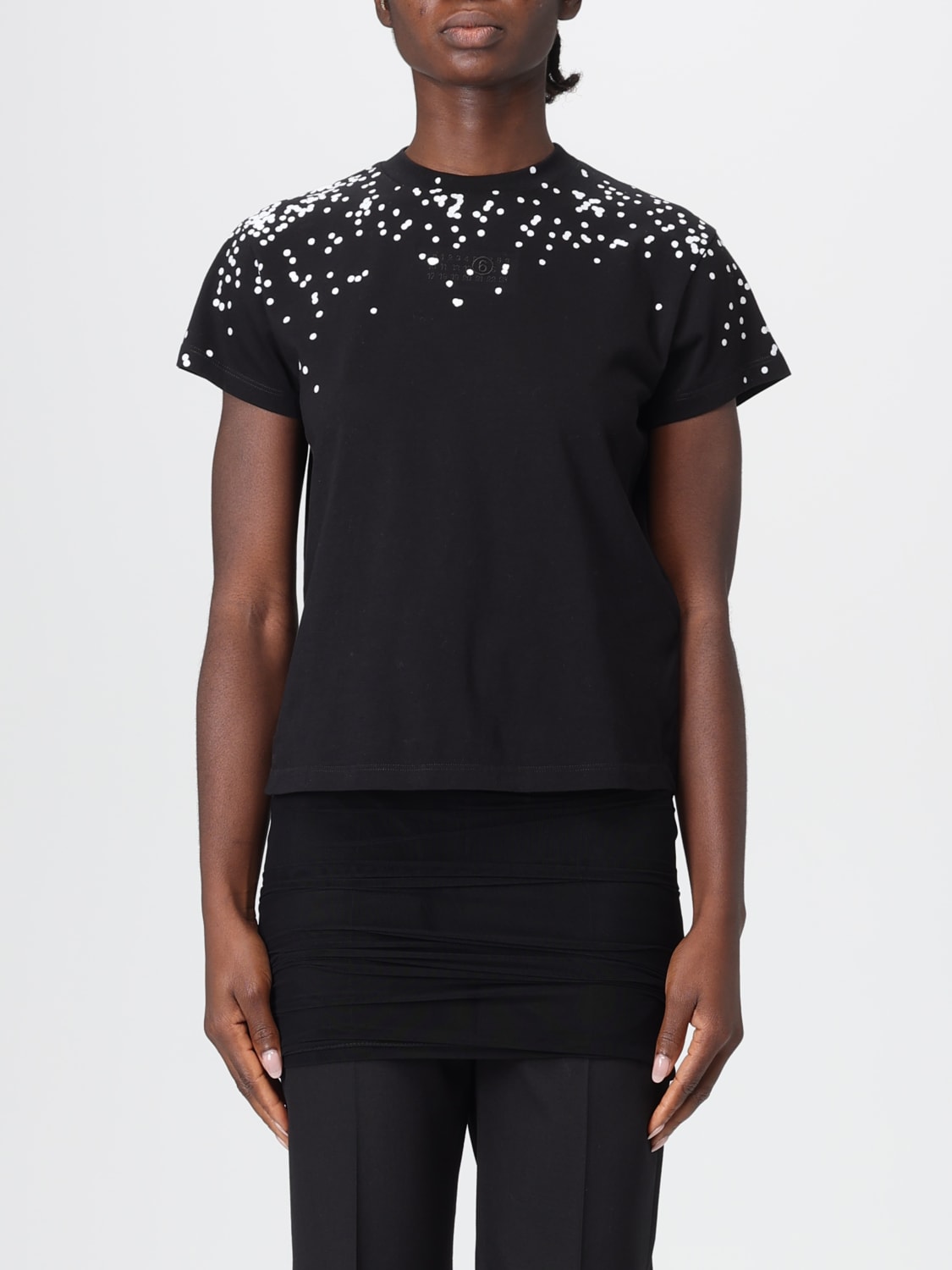 MM6 MAISON MARGIELA T-SHIRT: T-shirt woman Mm6 Maison Margiela, Black - Img 1