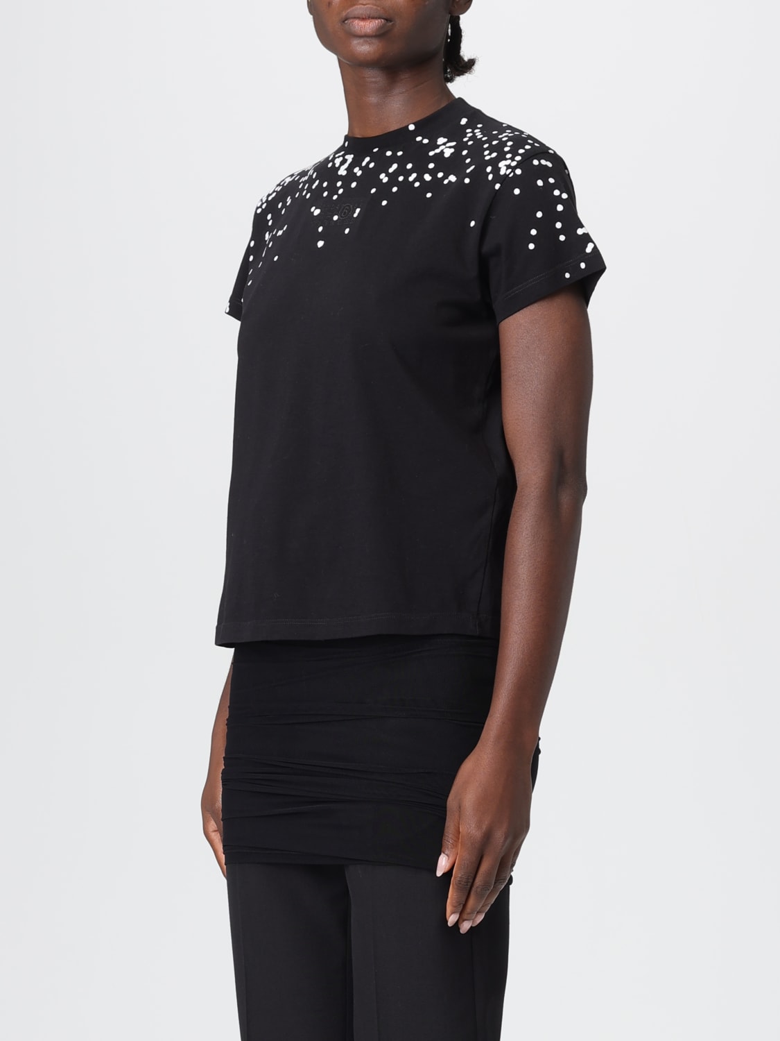 MM6 MAISON MARGIELA T-SHIRT: T-shirt woman Mm6 Maison Margiela, Black - Img 4