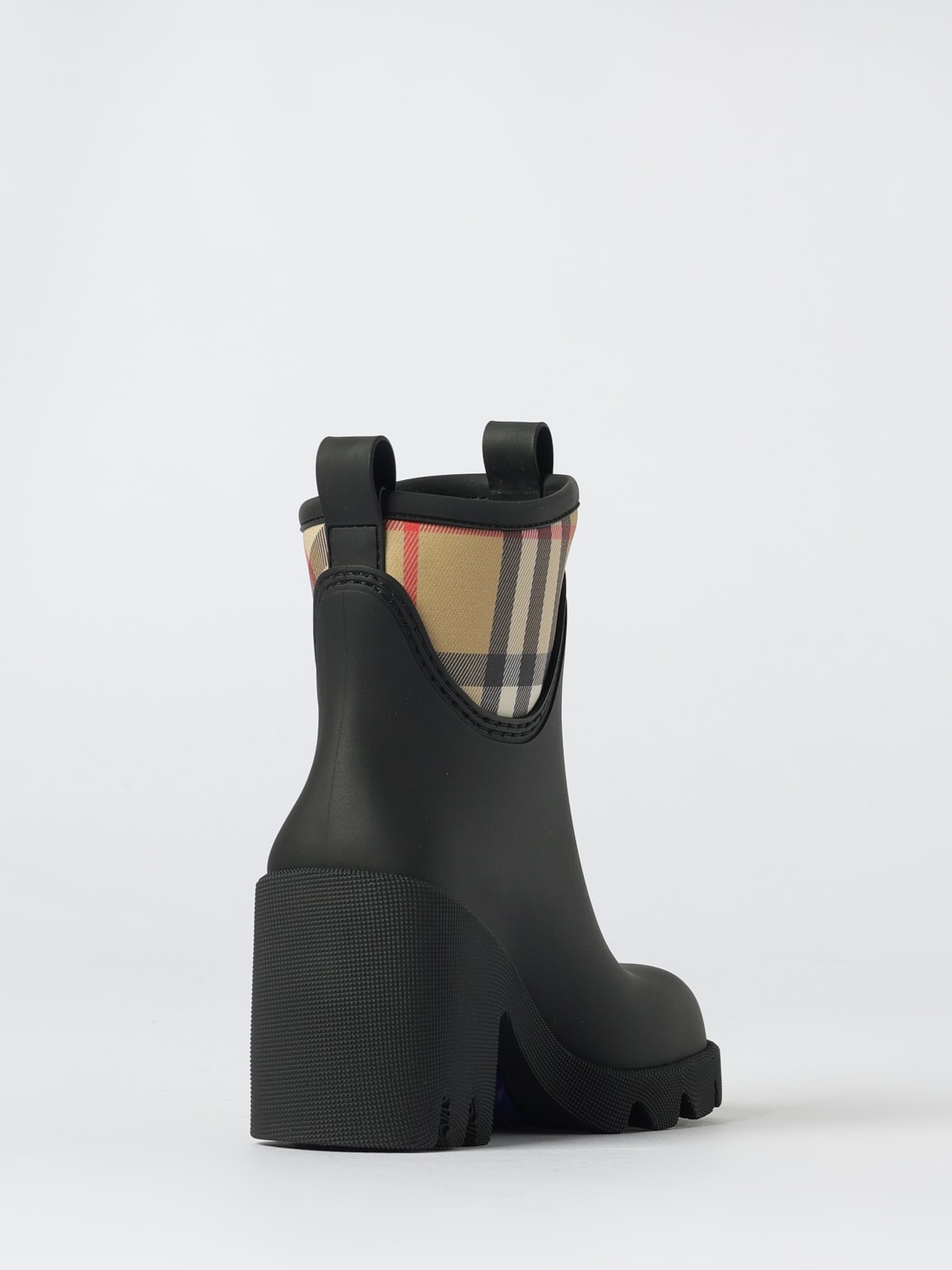 BURBERRY BOOTS: Flat ankle boots woman Burberry, Black - Img 3