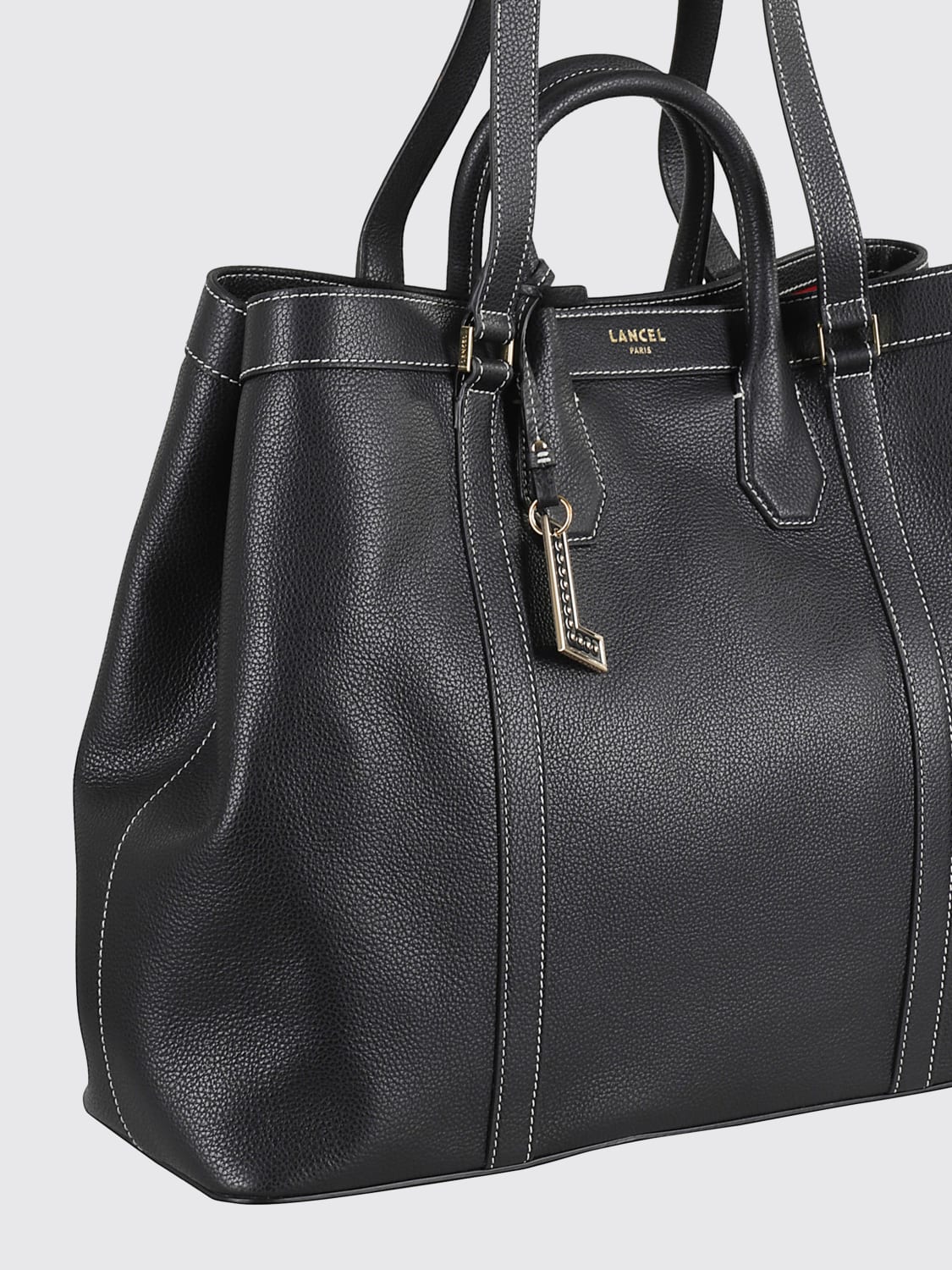 LANCEL SAC CABAS: Sac porté épaule femme Lancel, Noir - Img 3