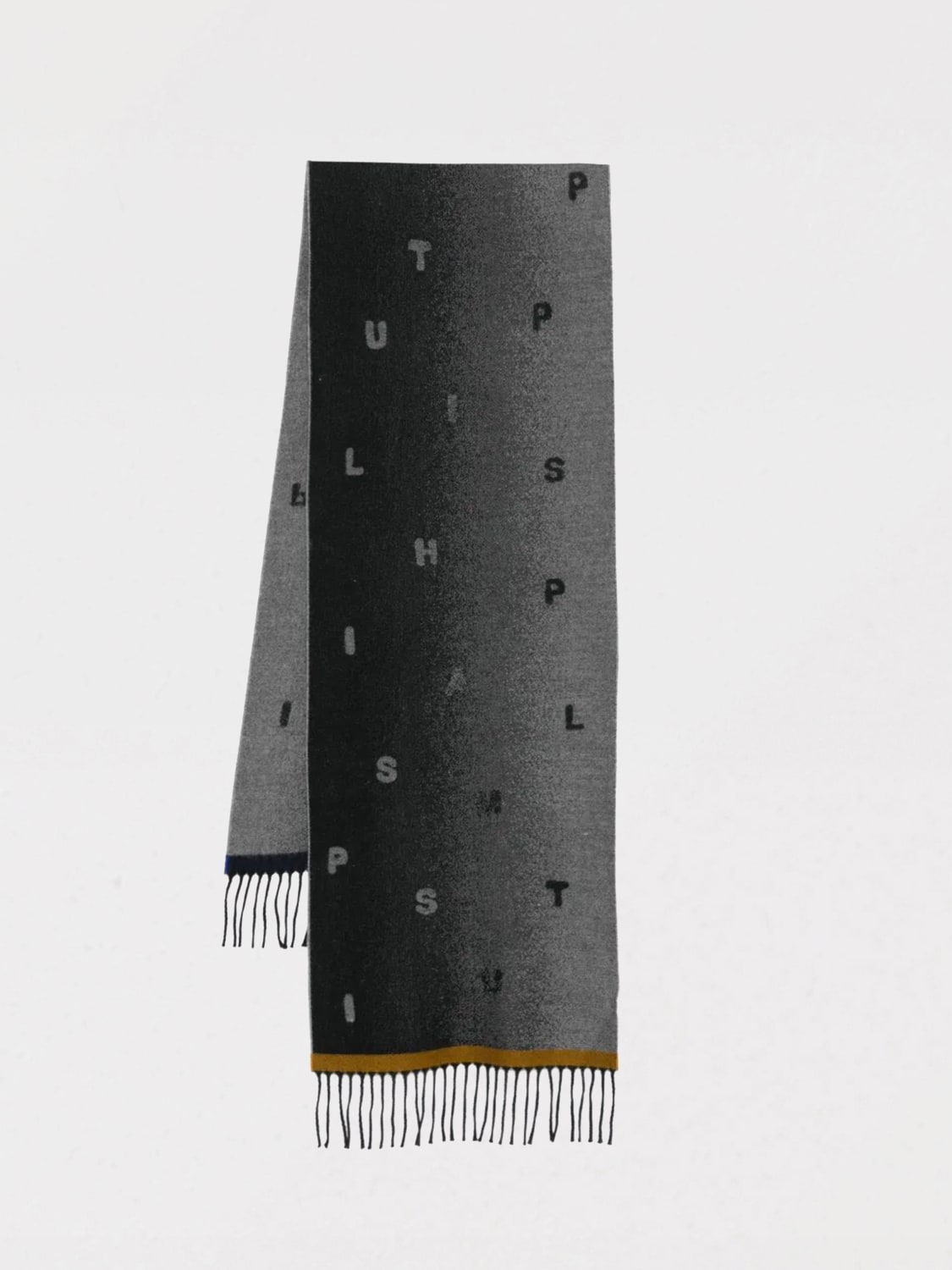 PAUL SMITH SCIARPA: Sciarpa Paul Smith in lana merino con logo jacquard , Nero - Img 1