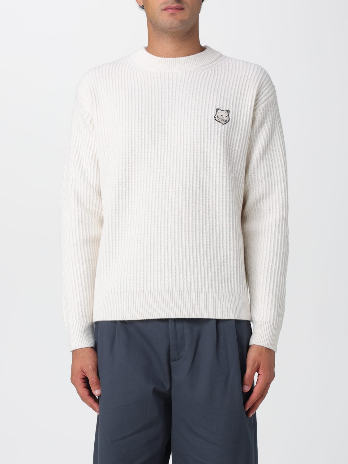 MAISON KITSUNÉ SWEATER: Sweater men Maison KitsunÉ, Beige - Img 1