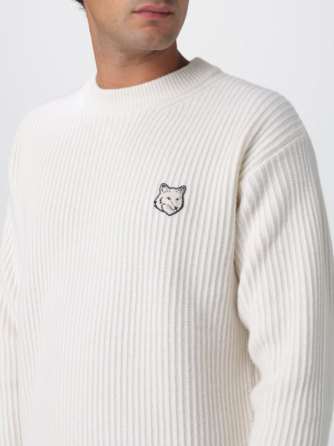 MAISON KITSUNÉ SWEATER: Sweater men Maison KitsunÉ, Beige - Img 3