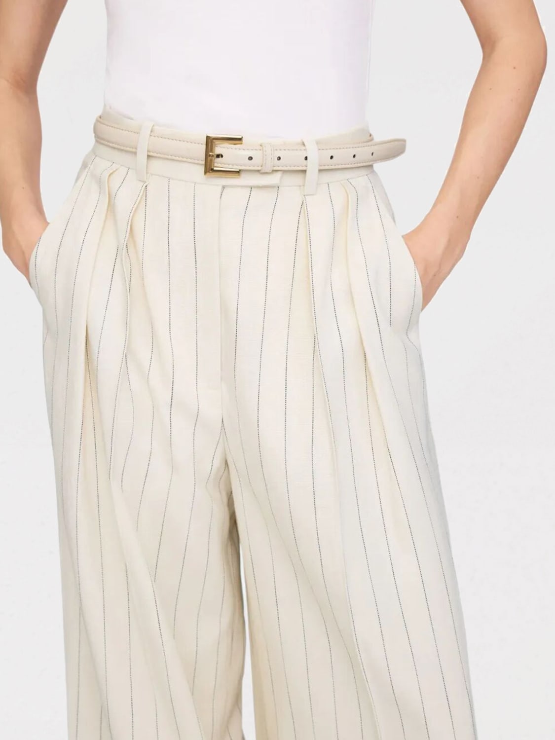 ANINE BING BELT: Belt woman Anine Bing, White - Img 2