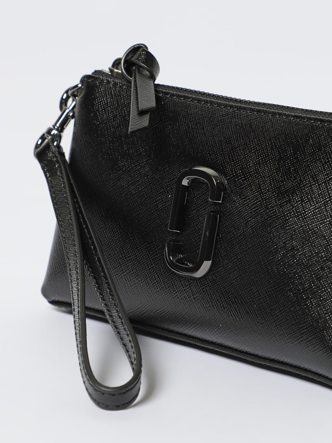 MARC JACOBS BORSA MINI: Clutch The Snapshot Wristlet Marc Jacobs in pelle saffiano , Nero - Img 3