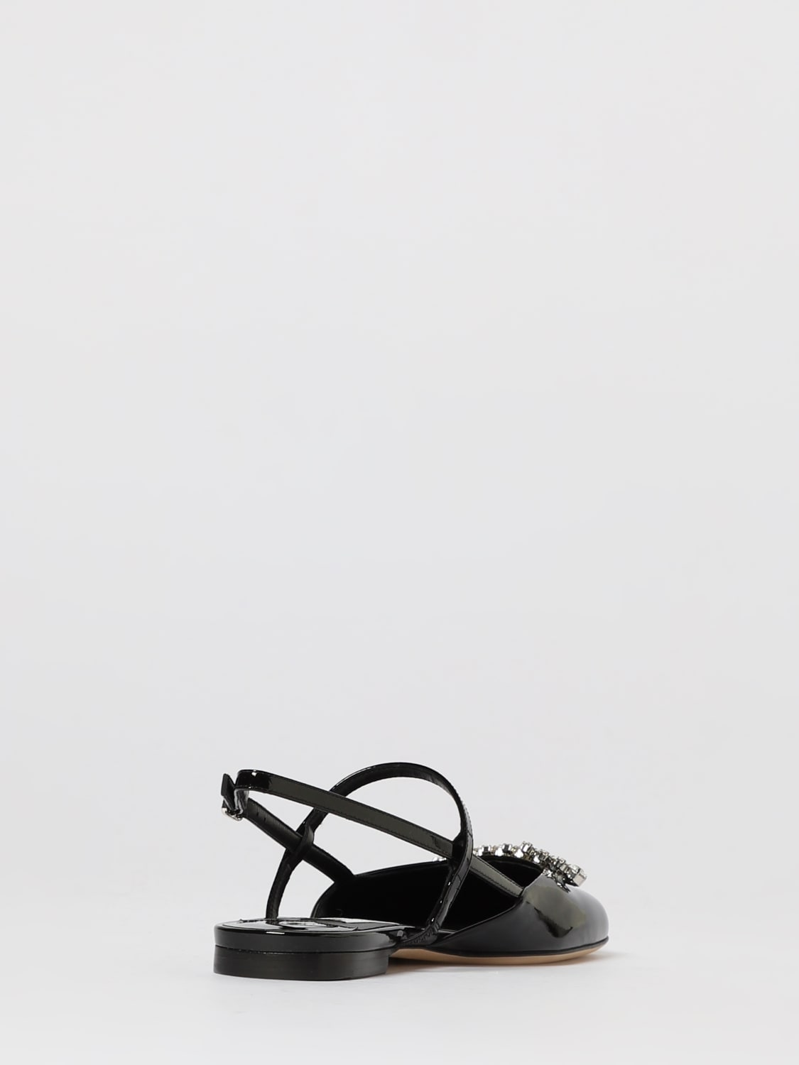 JIMMY CHOO BALLERINE: Ballerina Belinda Jimmy Choo in vernice con strass , Nero - Img 3