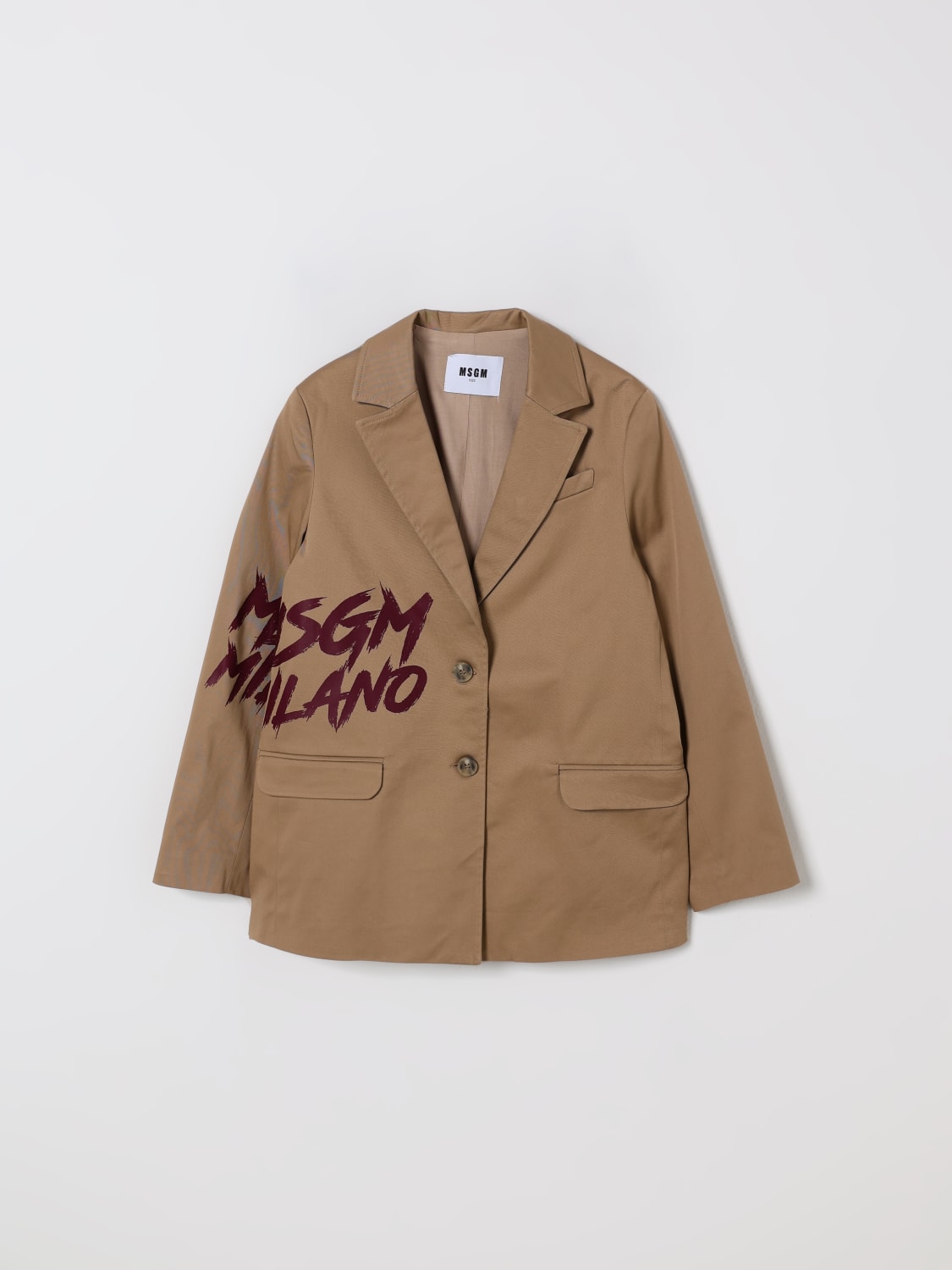 MSGM KIDS JACKET: Jacket kids MSGM Kids, Camel - Img 1