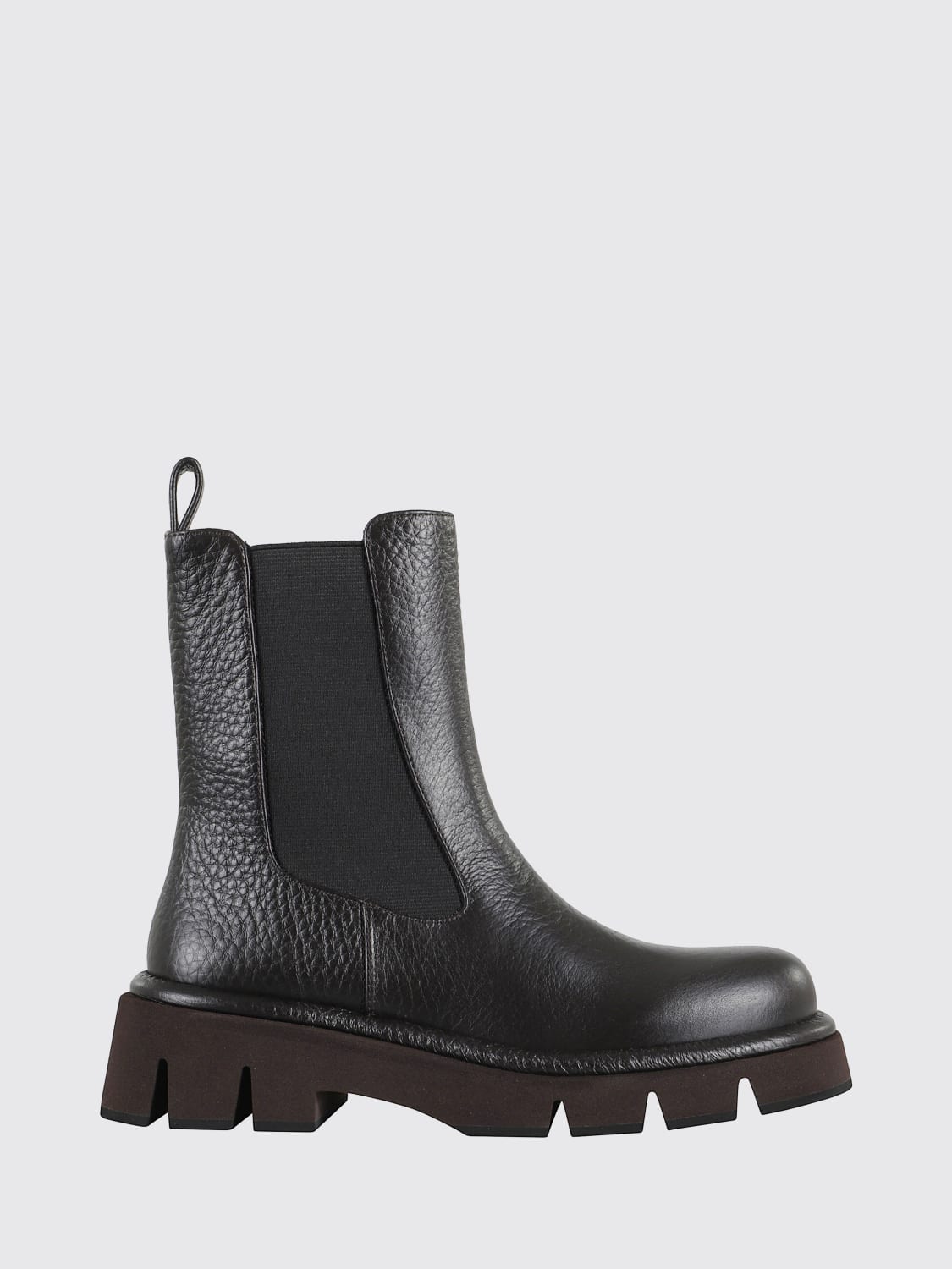 PALOMA BARCELÒ STIVALI: Stivaletto Paloma Barcelò in pelle martellata , Marrone - Img 1