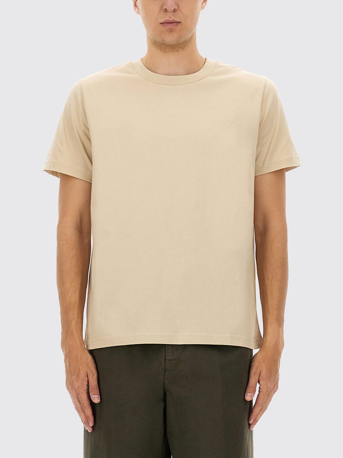 A.P.C. T-SHIRT: T-shirt men A.P.C., Beige - Img 1