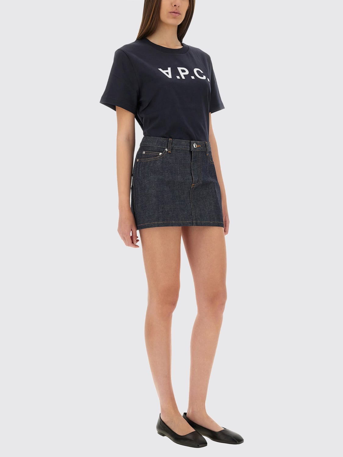 A.P.C. JUPE: Jupe femme A.P.C., Denim - Img 2