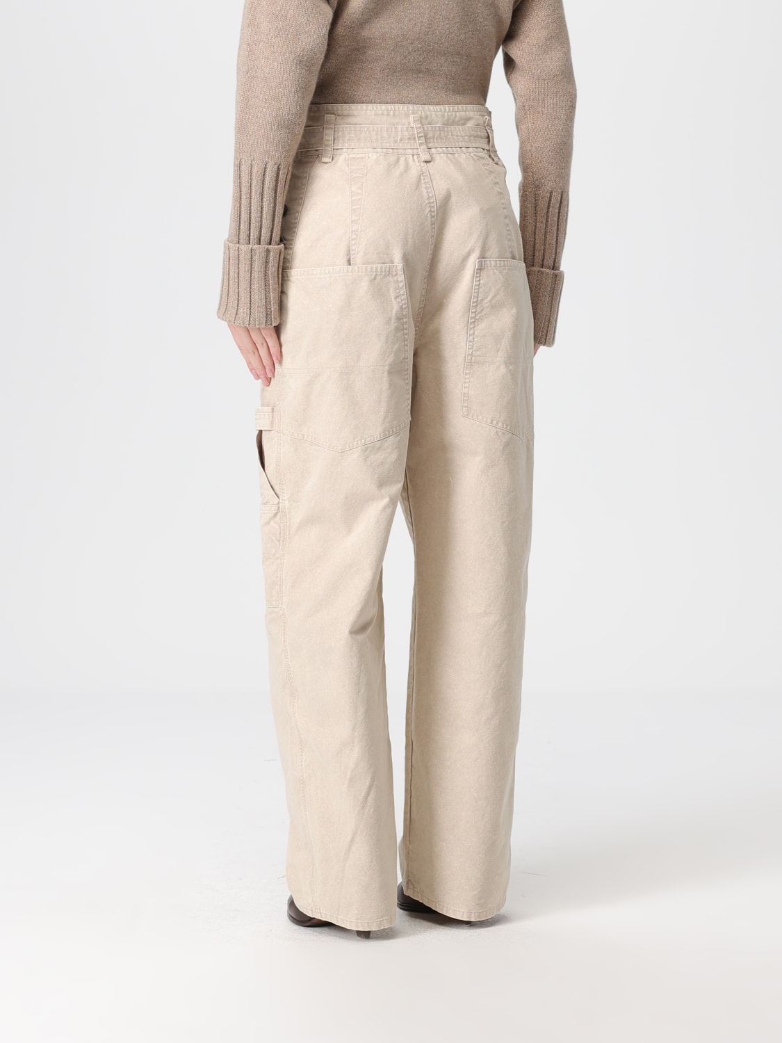 ISABEL MARANT ETOILE PANTALONI: Pantalone cargo Isabel Marant Etoile in cotone , Beige - Img 3