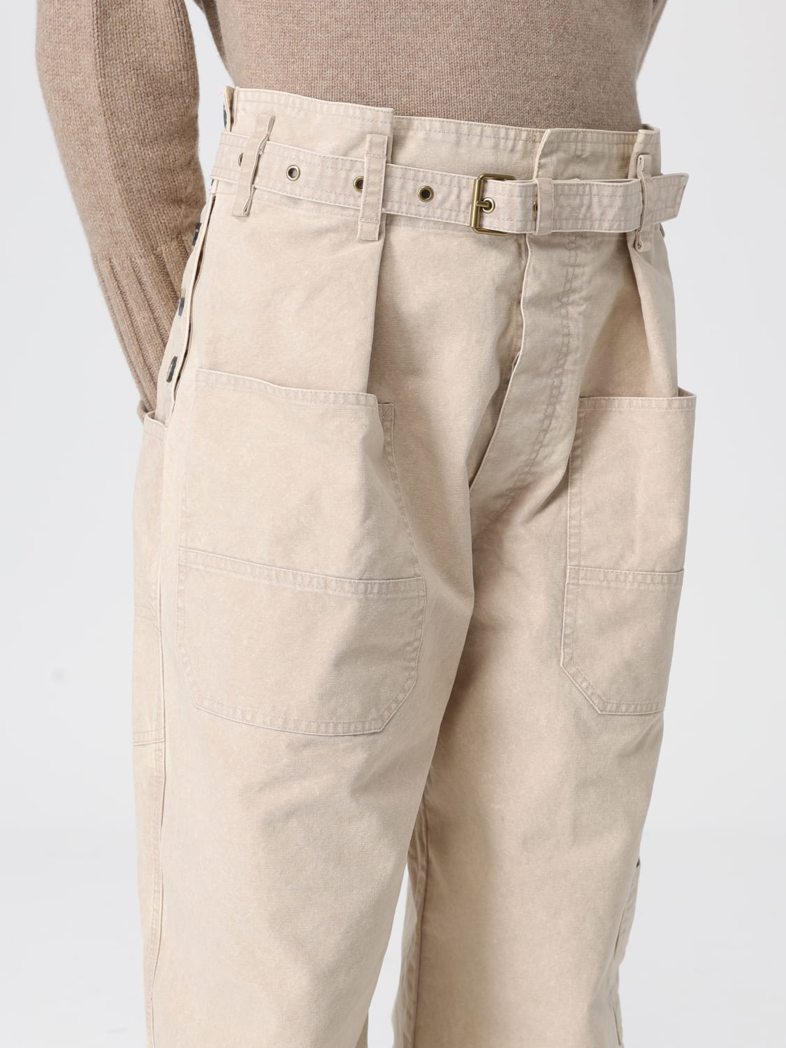 ISABEL MARANT ETOILE PANTALONI: Pantalone cargo Isabel Marant Etoile in cotone , Beige - Img 4