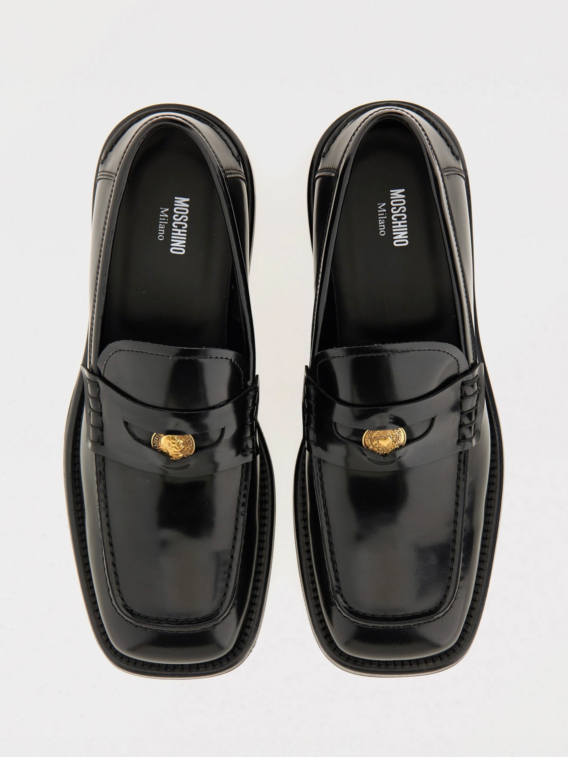 MOSCHINO COUTURE LOAFERS: Loafers men Moschino Couture, Black - Img 3