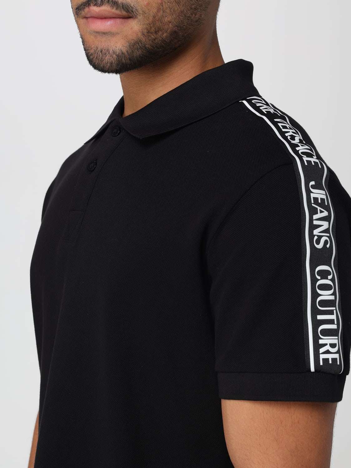 VERSACE JEANS COUTURE POLO: Polo hombre Versace Jeans Couture, Negro - Img 3
