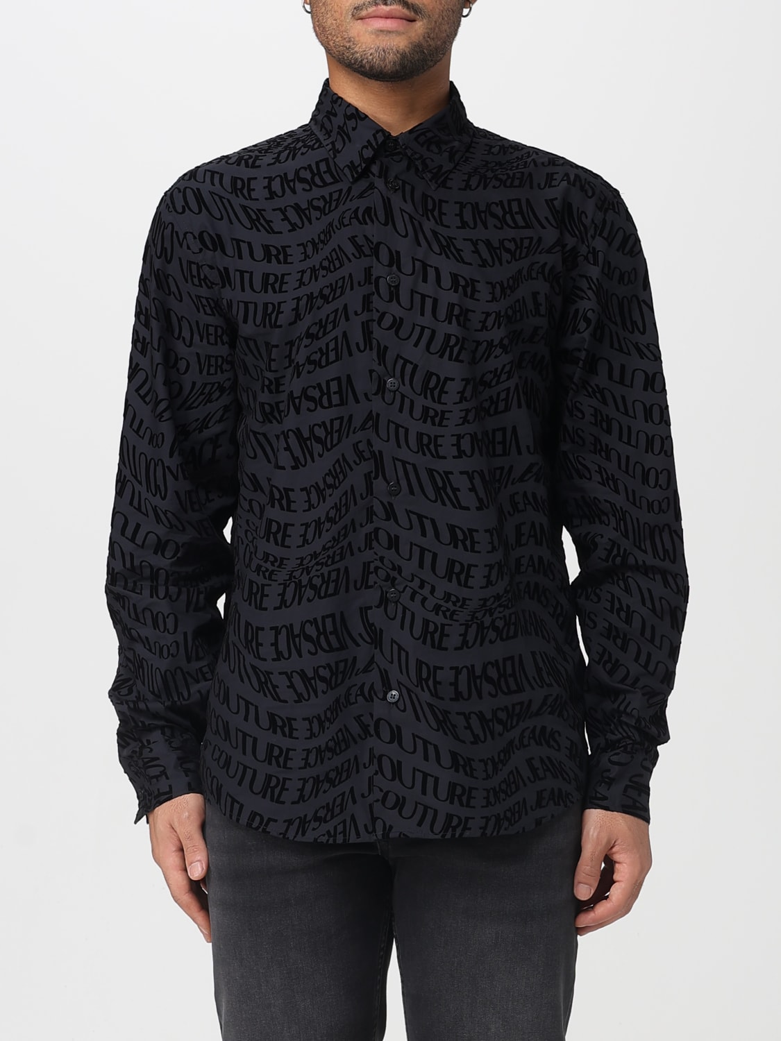 VERSACE JEANS COUTURE SHIRT: Shirt men Versace Jeans Couture, Black - Img 1