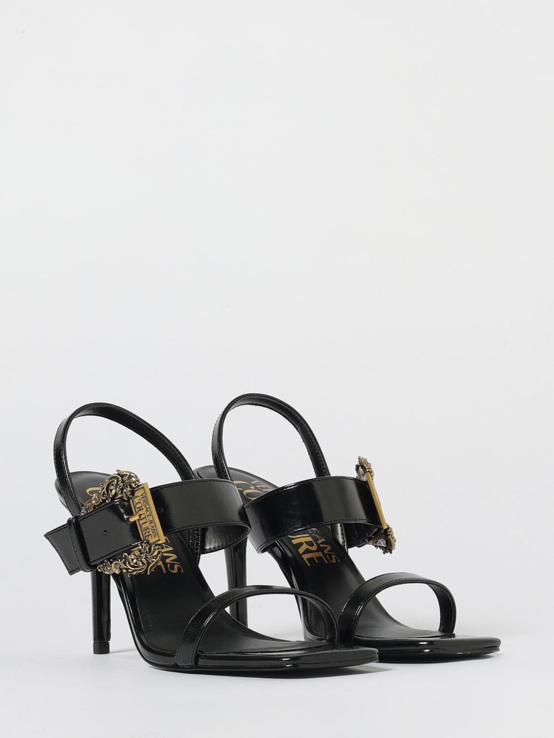 VERSACE JEANS COUTURE SANDALIAS DE TACÓN: Sandalias planas mujer Versace Jeans Couture, Negro - Img 2
