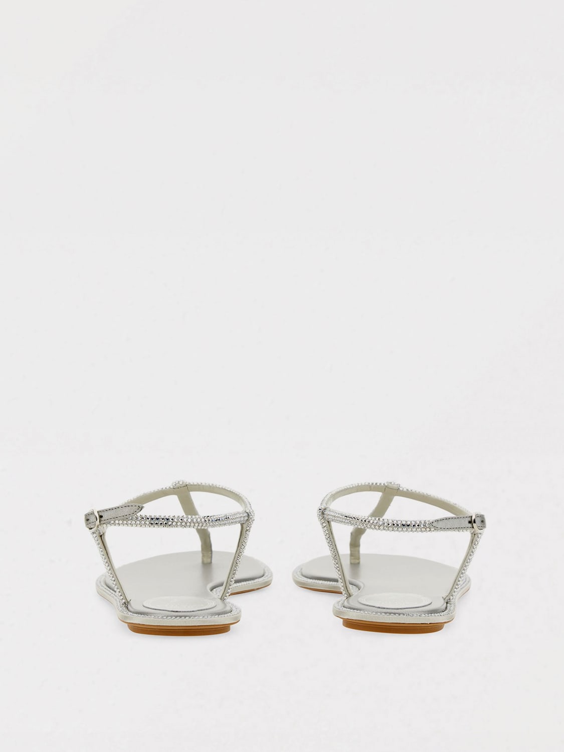 RENE CAOVILLA FLAT SANDAL: Flat shoes woman Rene Caovilla, Silver - Img 3