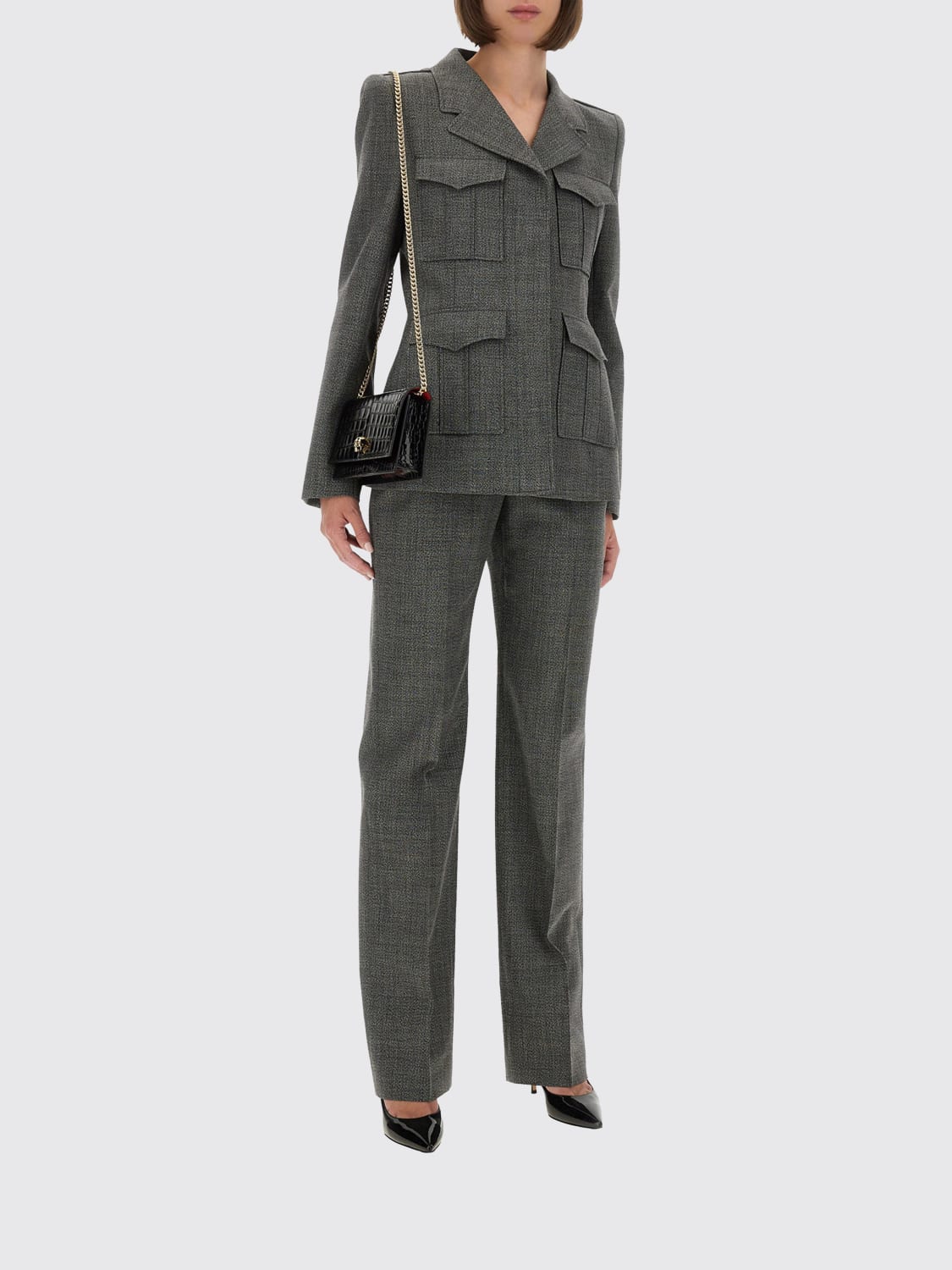 MCQUEEN HOSE: Hose damen McQueen, Grau - Img 2