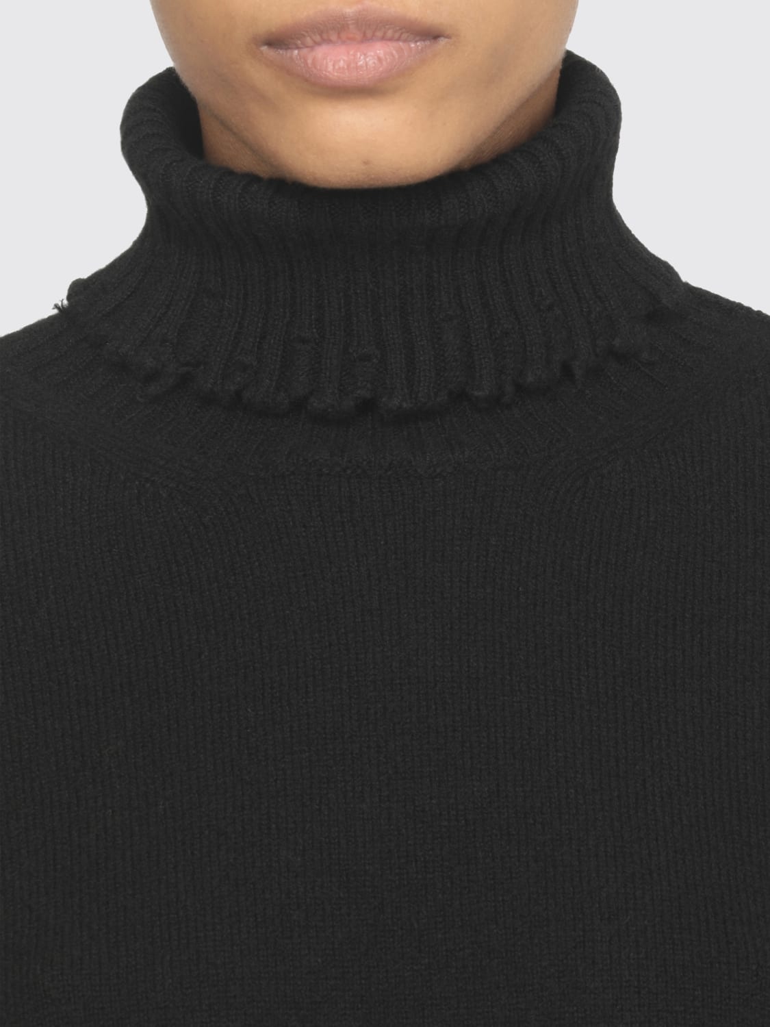 UMA WANG MAGLIA: Maglia a dolcevita in cashmere Uma Wang, Nero - Img 5