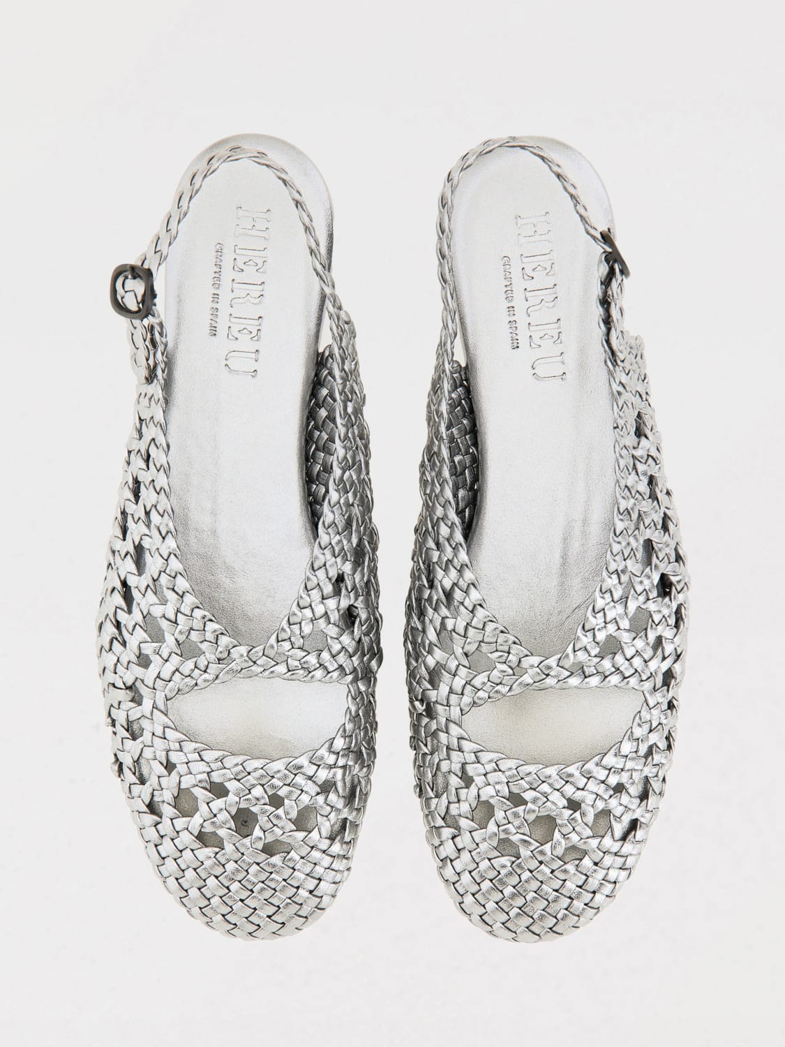 HEREU MANOLETINAS: Zapatos de tacón mujer Hereu, Plata - Img 4