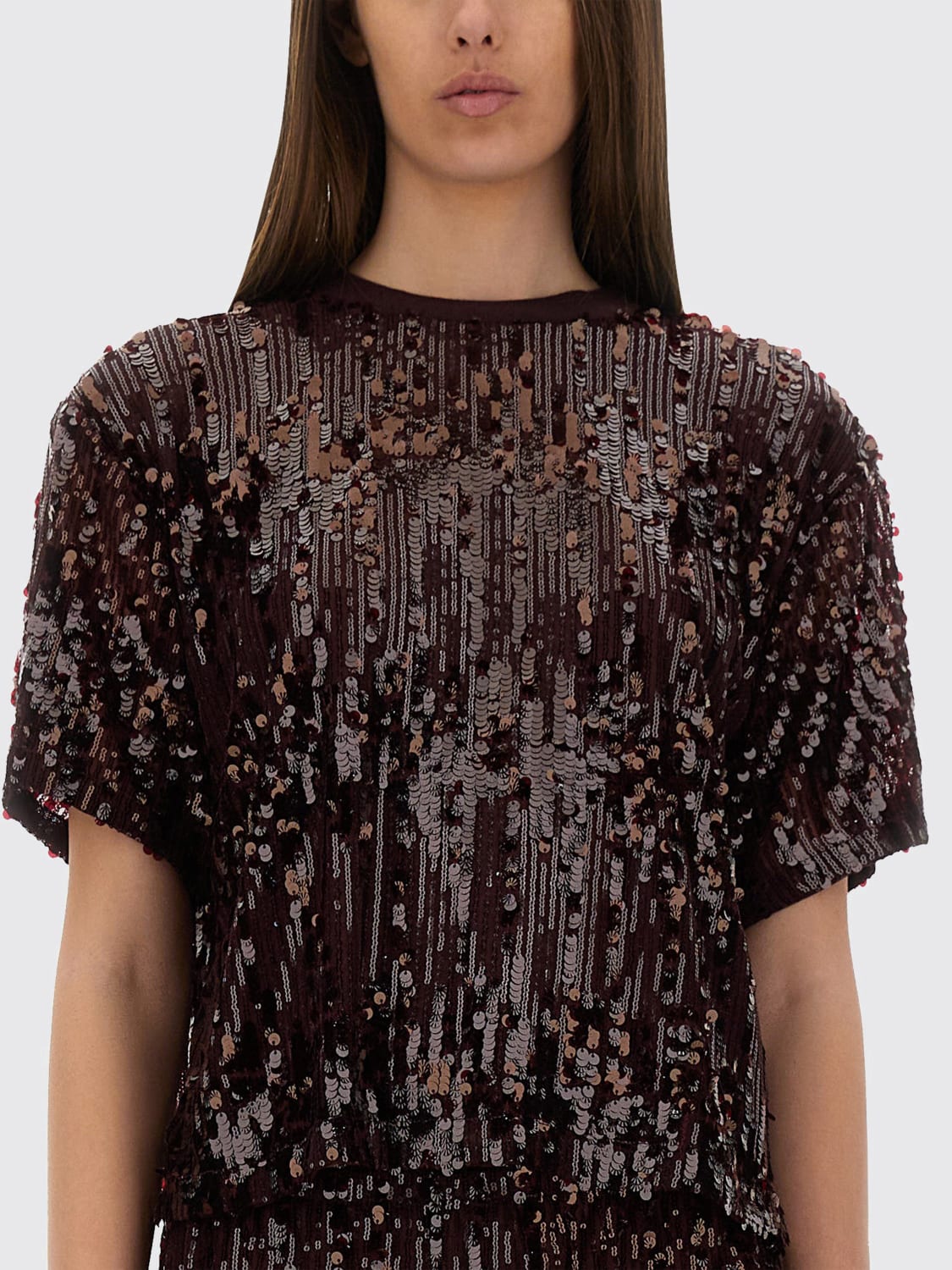 BAUM UND PFERDGARTEN 上衣: 上衣 女士 Baum Und Pferdgarten, 酒红 - Img 4