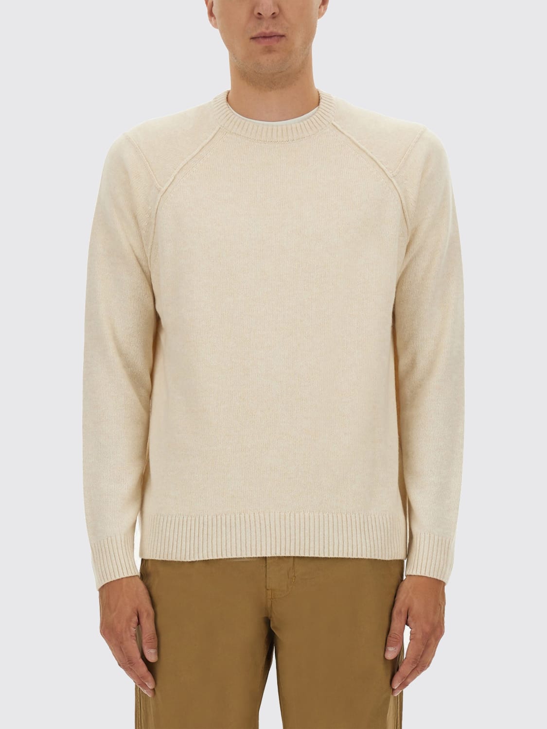 WOOLRICH MAGLIA: Maglia a girocollo Woolrich in misto lana, Beige - Img 1
