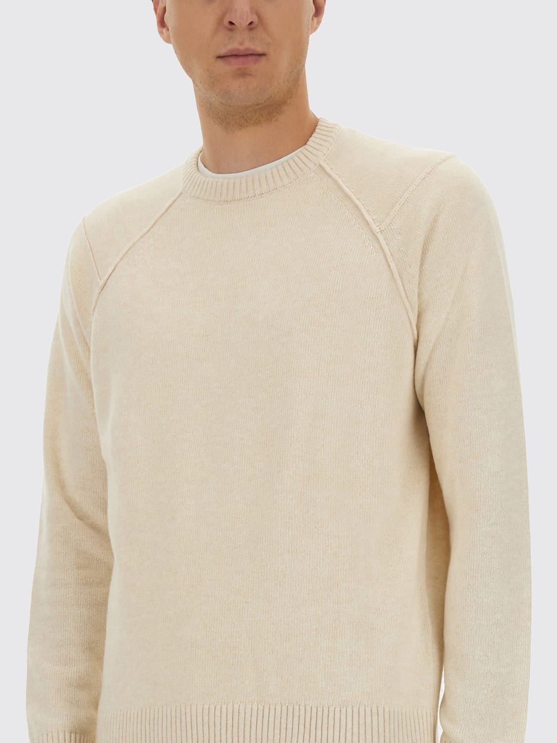 WOOLRICH MAGLIA: Maglia a girocollo Woolrich in misto lana, Beige - Img 4